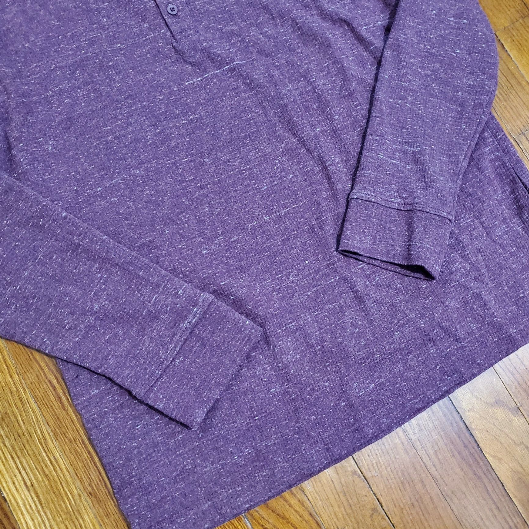 Vintage 01. Algo Performance Long Sleeve Henley Shirt Men’s XL Red Maroon Heather UPF 50 Size US XL / EU 56 / 4 - 2 Thumbnail