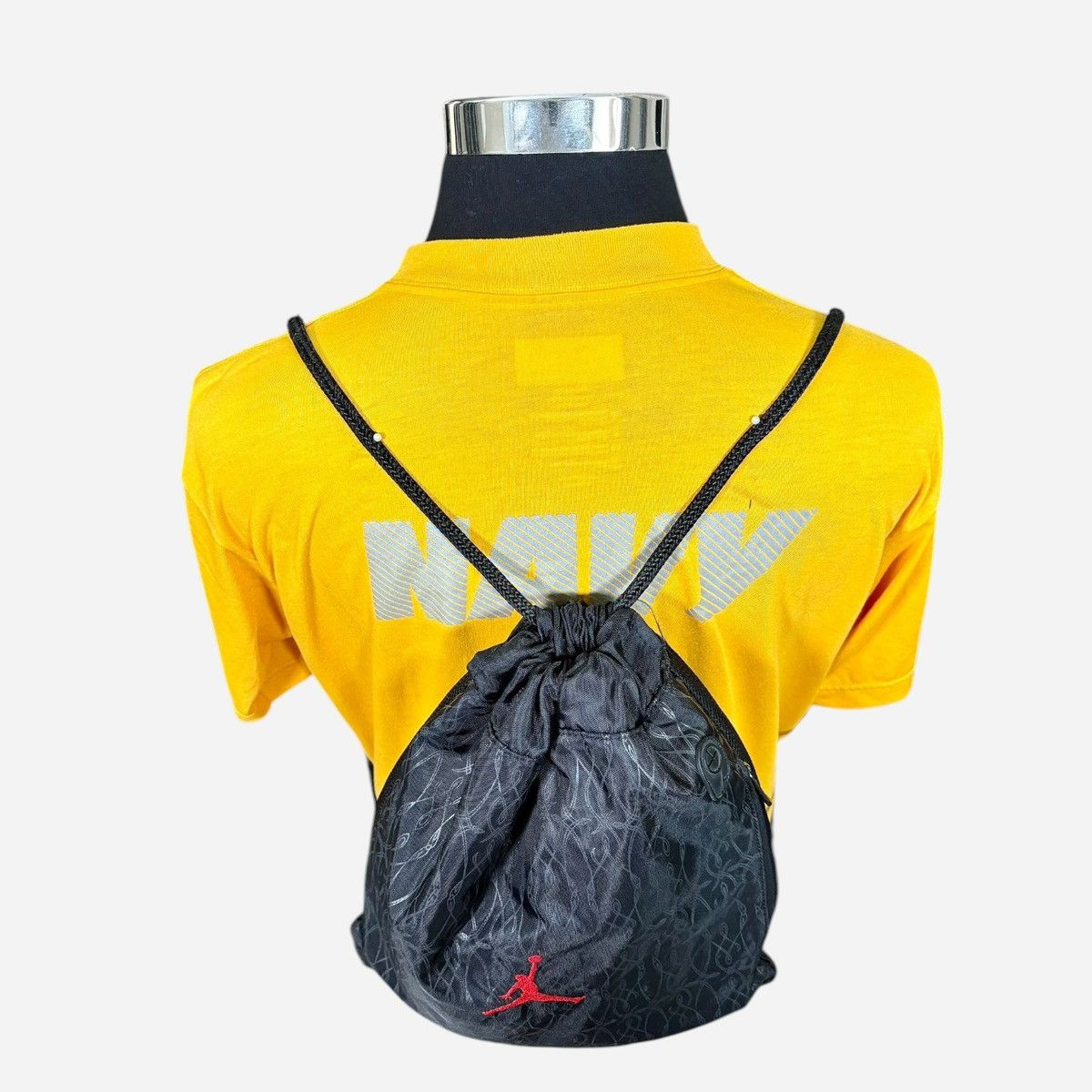 Jordan Brand Jordan Jump Man Black Pattern Padded Drawstring Gym Bag Size ONE SIZE - 9 Thumbnail