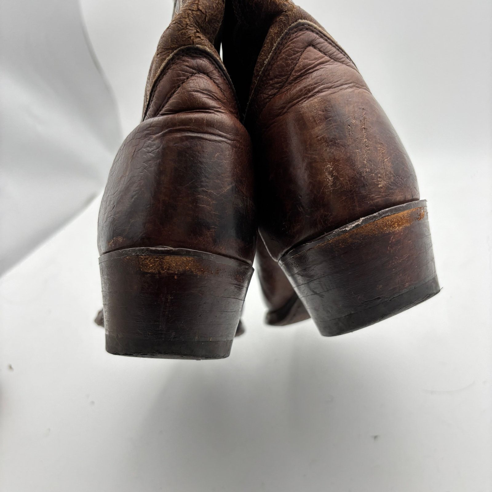 Vintage Vintage J. Chisholm Brown Leather Western Boots Men's 8.5D Size US 8.5 / EU 41-42 - 14 Thumbnail