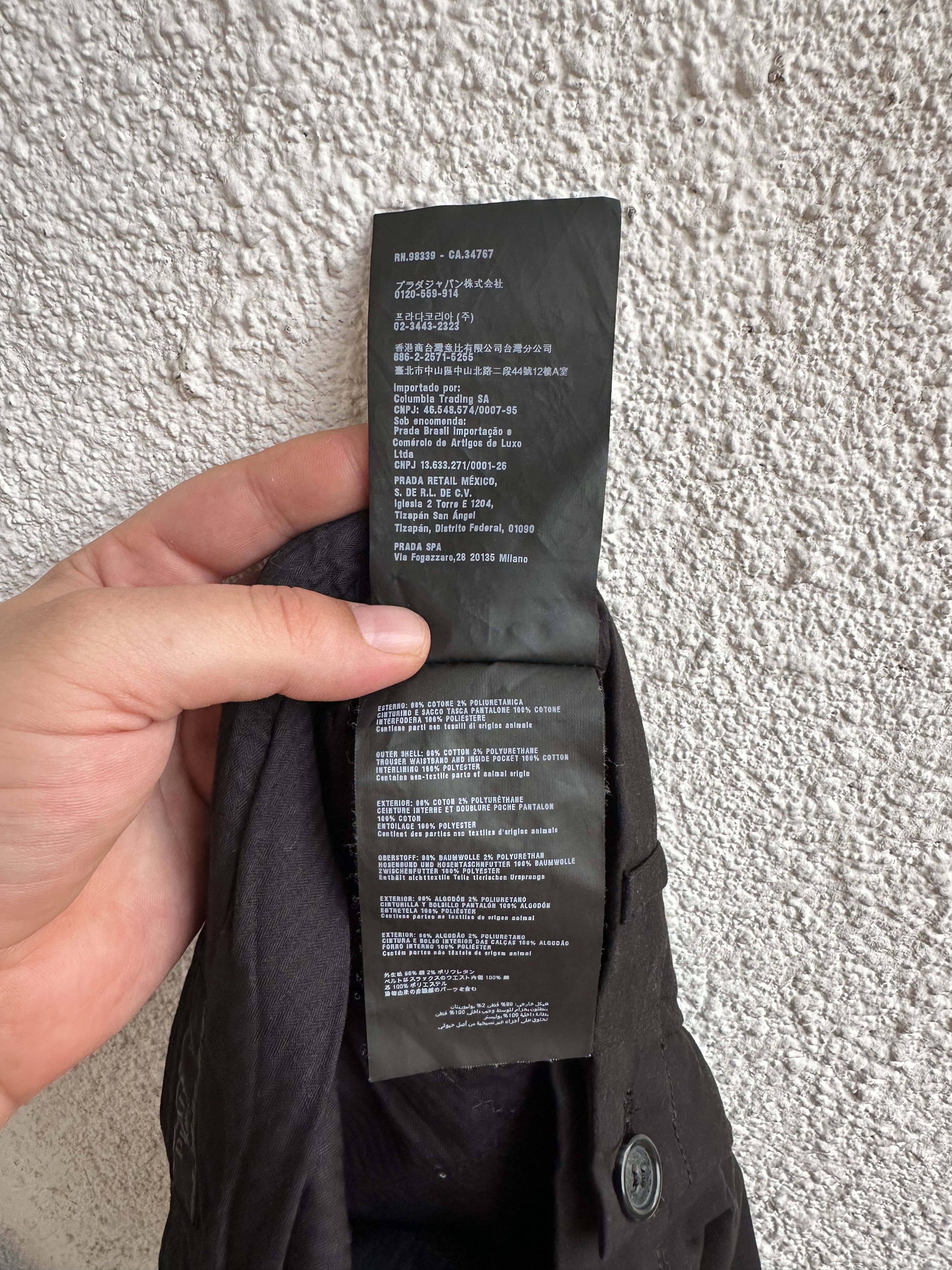 Prada black cotton trousers Size US 34 / EU 50 - 6 Thumbnail
