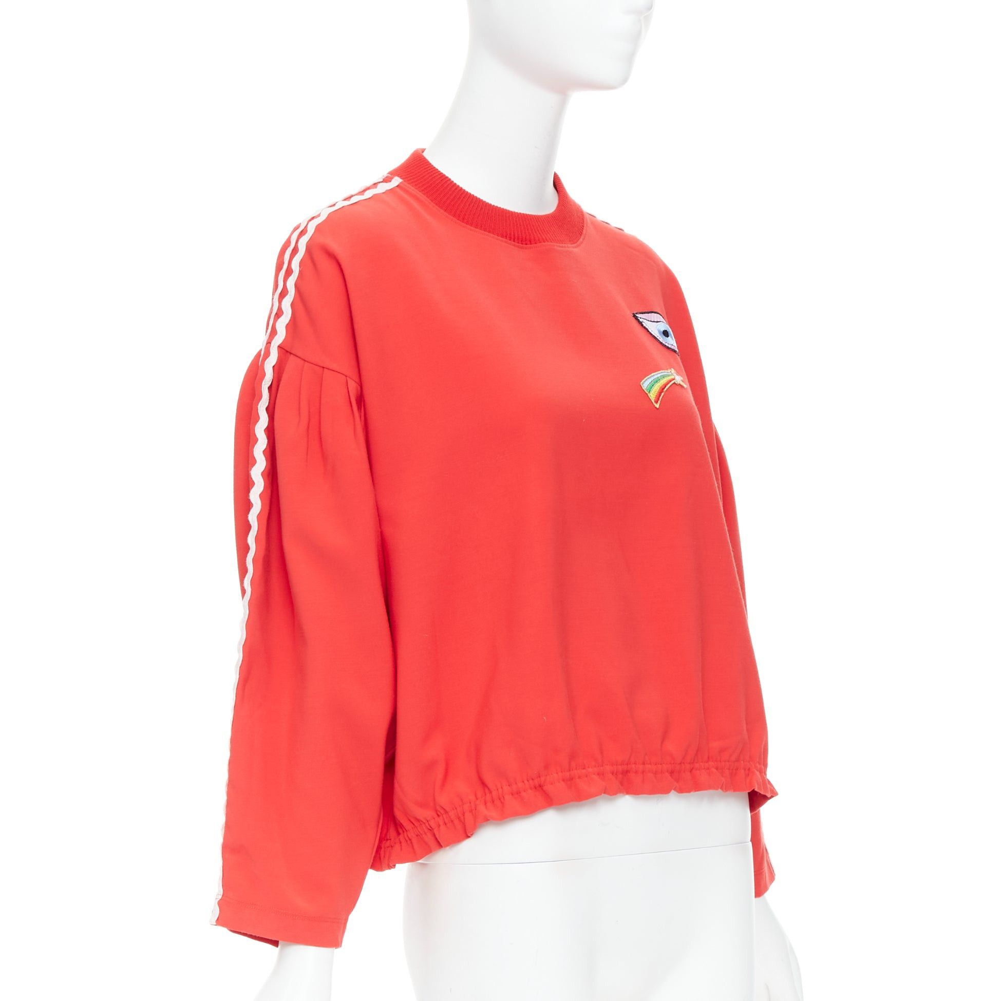 Other VIVETTA red eye rainbow embroidered badges trimmed pullover IT38 XS Size M / US 6-8 / IT 42-44 - 1 Thumbnail