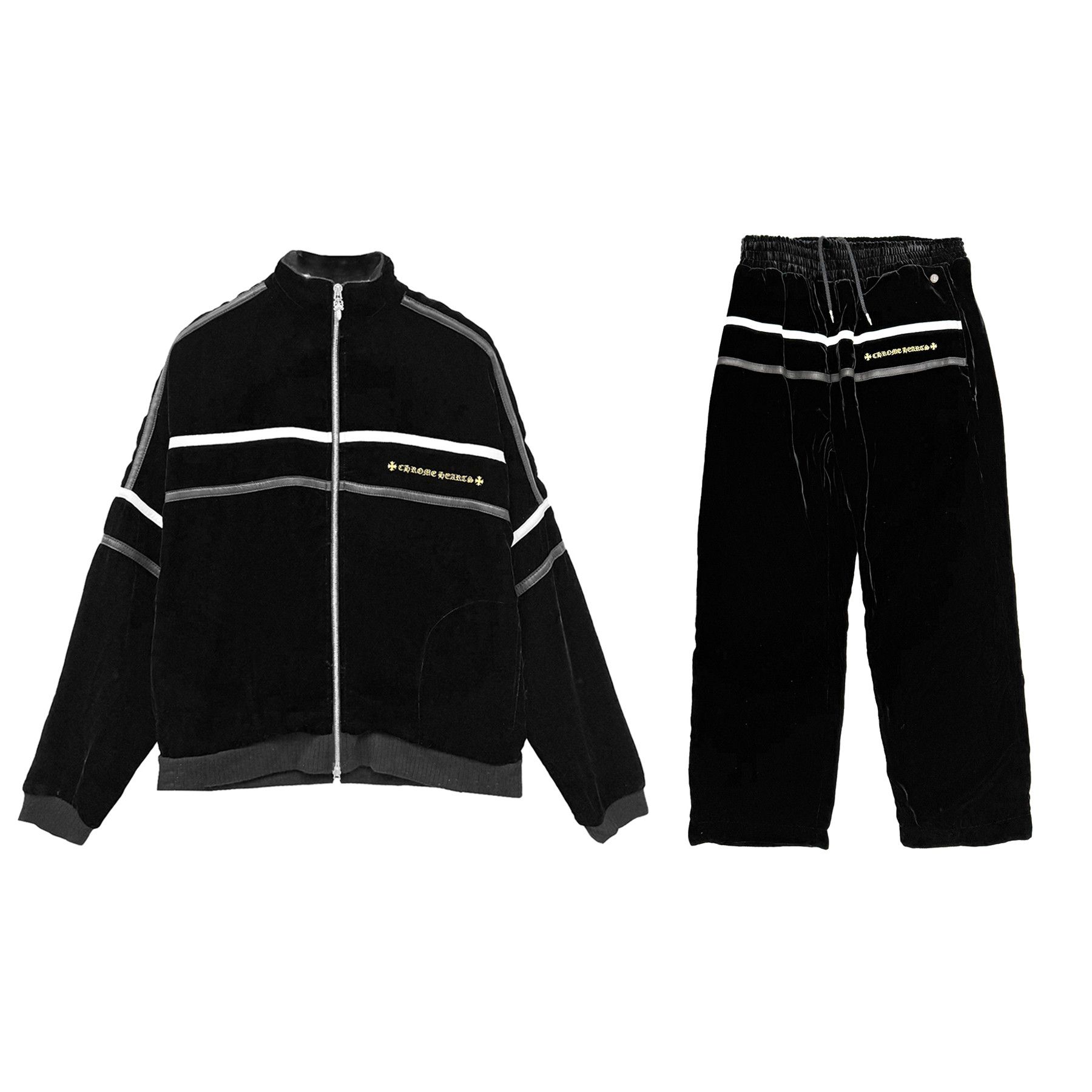Chrome Hearts Chrome Hearts Embroidered Logo Patch Velvet Tracksuit Size M / US 6-8 / IT 42-44 - 1 Thumbnail