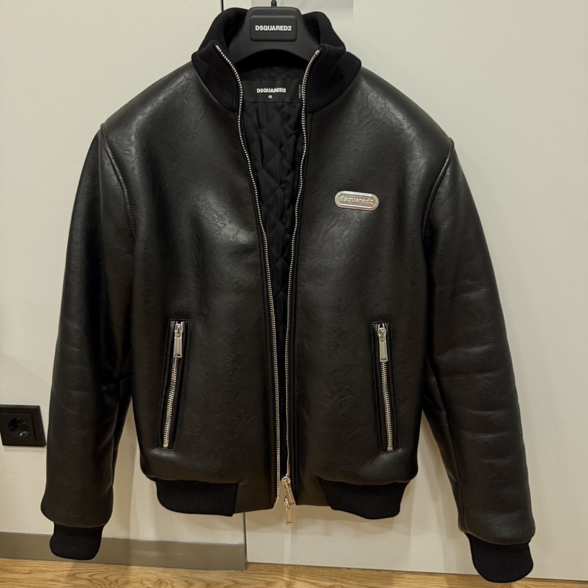 Dsquared2 Dsquared2 Leather Jacket Black Size 48 M Size US M / EU 48-50 / 2 - 8 Thumbnail