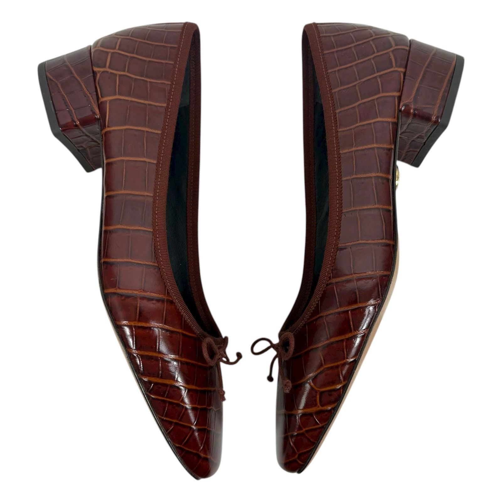 Veronica Beard Veronica Beard Cecile Bow Leather Pump Brown Size 7M Size US 7.5 / IT 37.5 - 7 Thumbnail