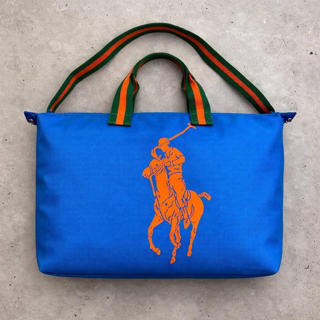 Polo Ralph Lauren Polo Ralph Lauren Large Blue Duffle Bag Big Pony Travel Gym Size ONE SIZE - 1 Thumbnail
