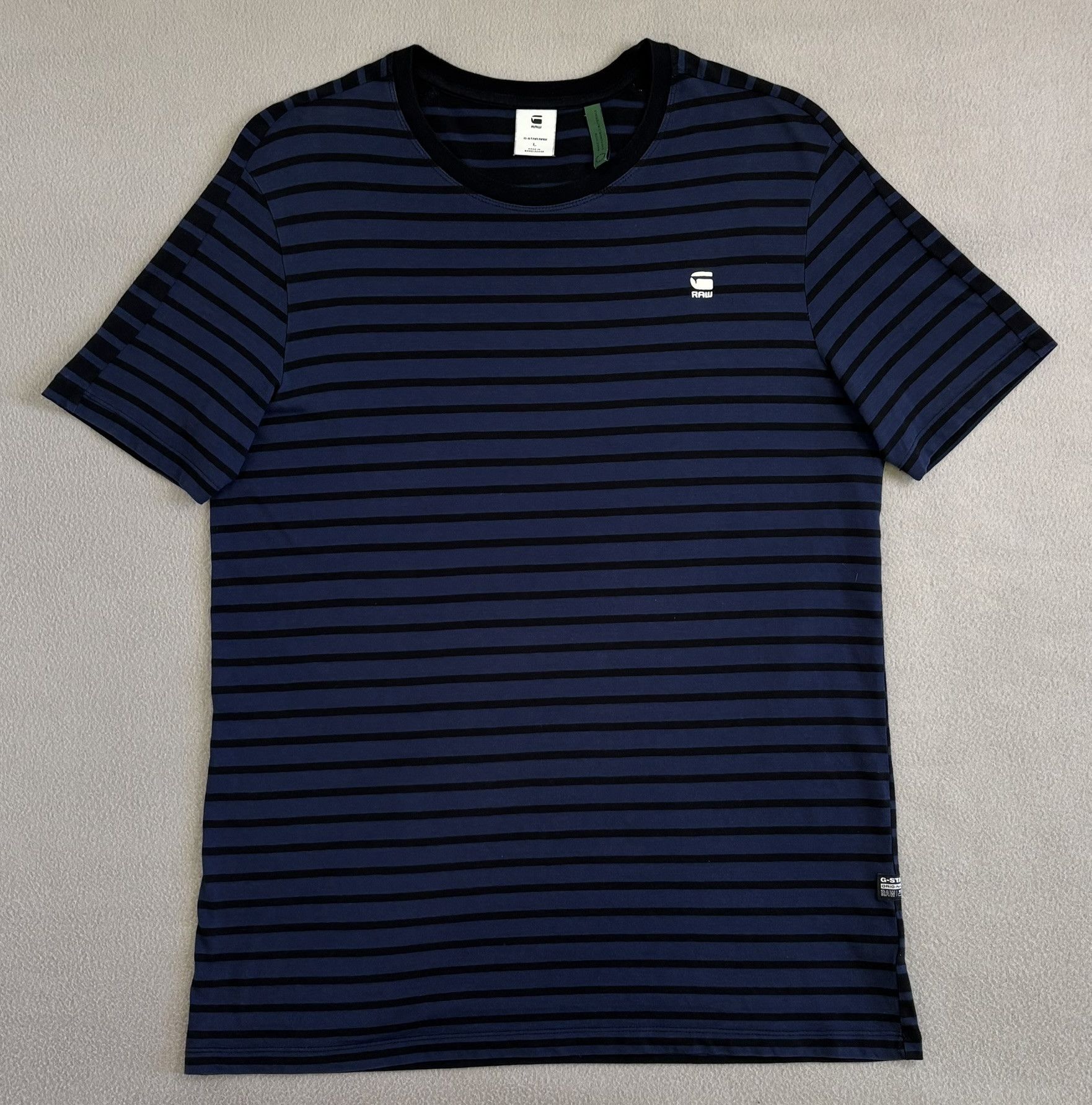 G-Star G Star Raw Stripes T-shirt Size L Size US L / EU 52-54 / 3 - 5 Thumbnail
