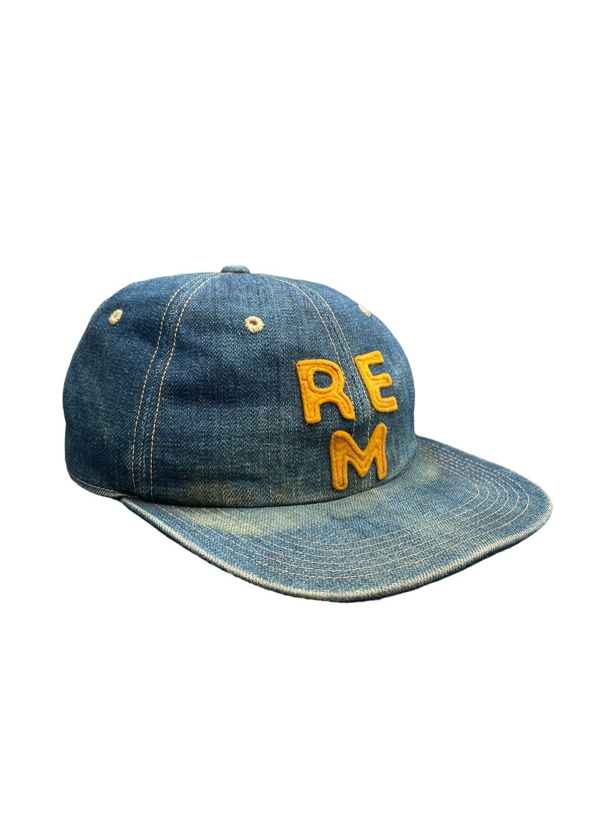 If Six Was Nine × Japanese Brand × Vintage Reminiscence REM Denim Cap Size ONE SIZE - 3 Thumbnail