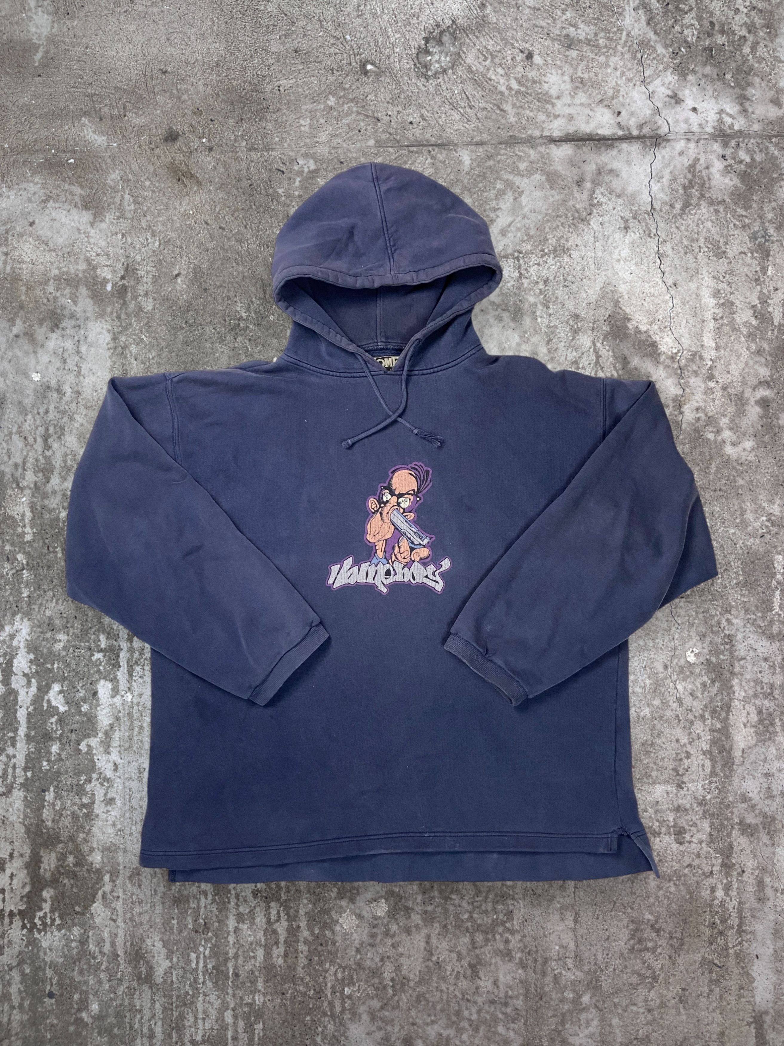 HOMME BOY CO. 90s HOMEBOY ARCHIVE FADED & DISTRESSED RARE HOODIE - № 1121 Size US L / EU 52-54 / 3 - 1 Thumbnail