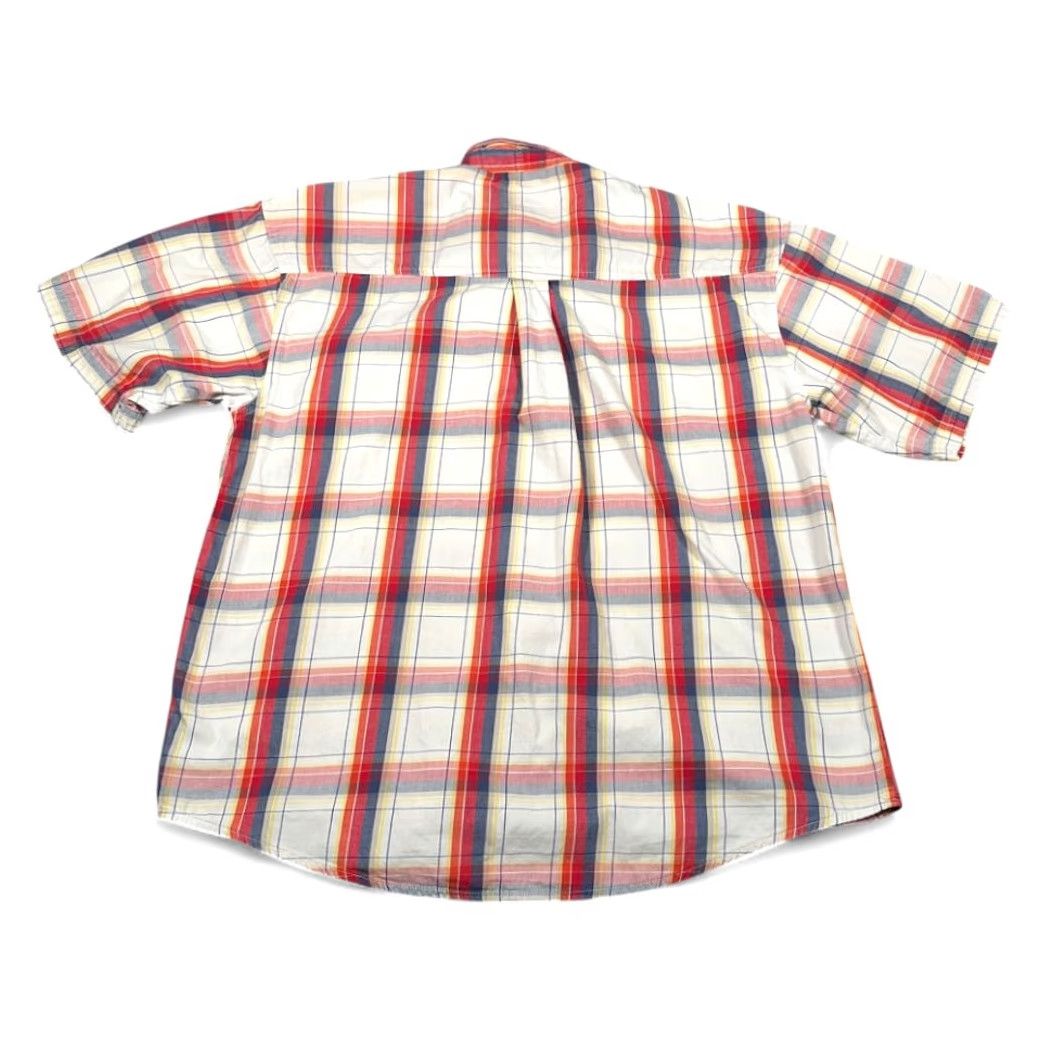 Wrangler VINTAGE Wrangler Shirt Wrangler Plaid Cotton Button-Down Madras Painted Desert White Red XL Mens Size US L / EU 52-54 / 3 - 3 Thumbnail
