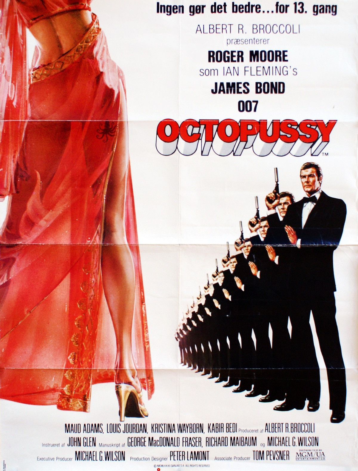 Vintage RARE VINTAGE 80s OCTOPUSSY JAMES BOND 007 PROMO MOVIE TSHIRT Size US M / EU 48-50 / 2 - 3 Thumbnail
