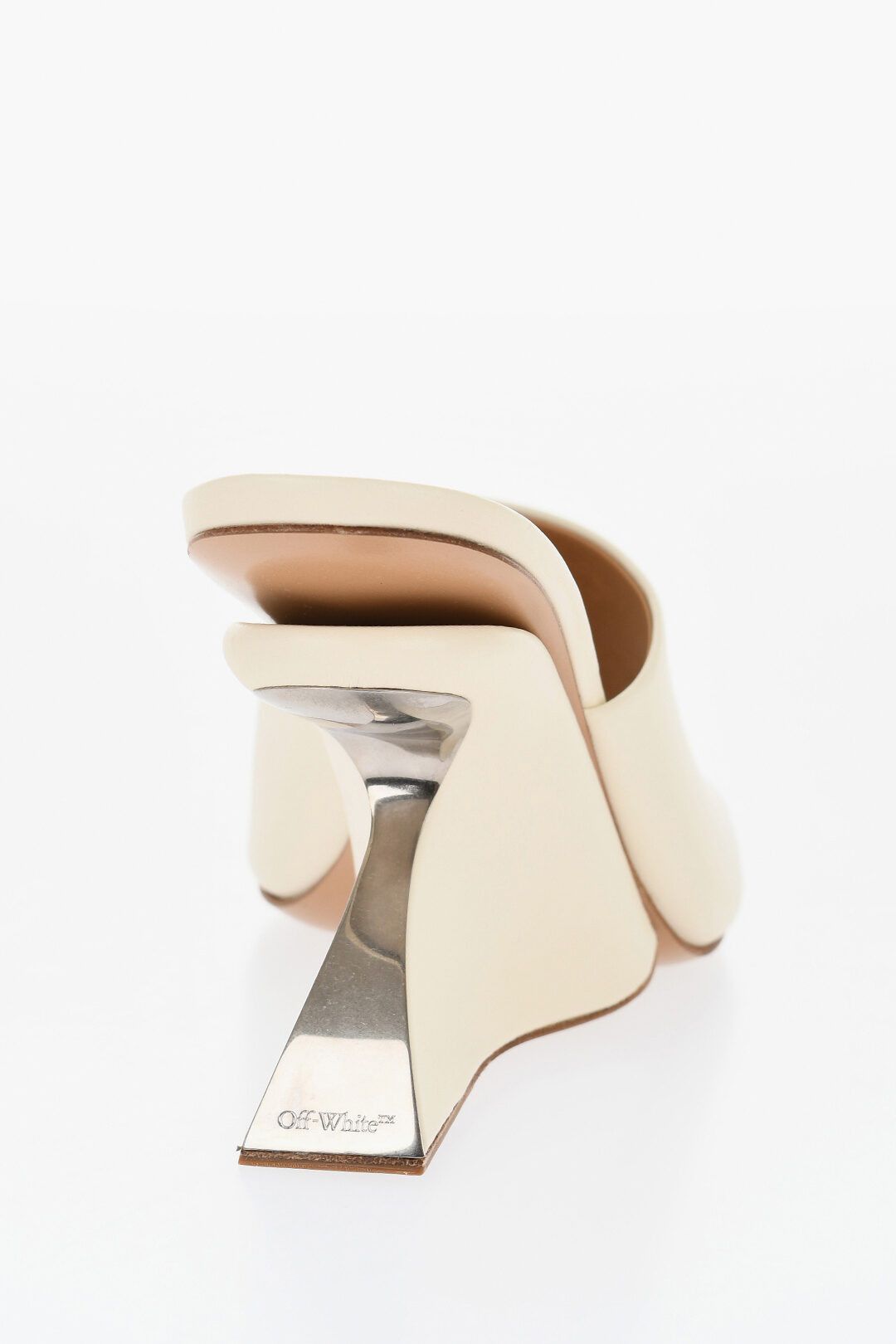 Off-White og1mm1125 Open-Toe Jug Mules in Beige Size US 8 / IT 38 - 3 Thumbnail
