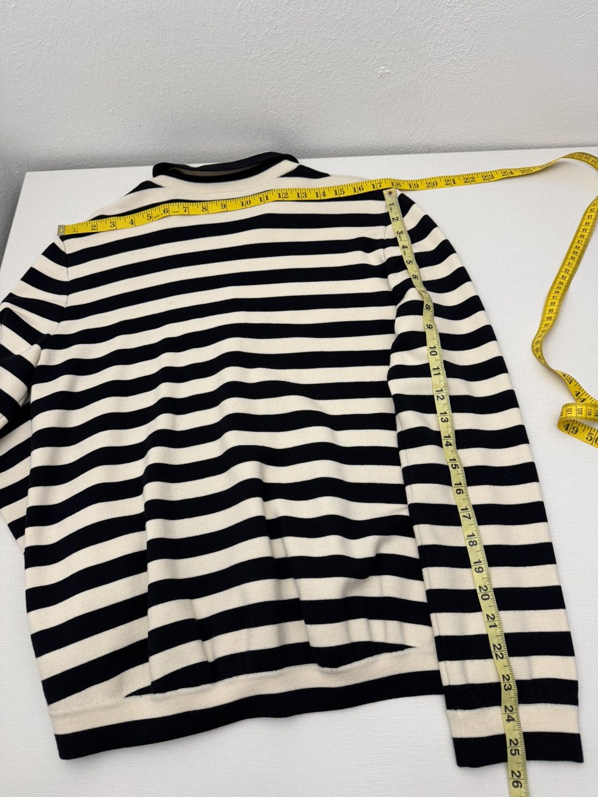 Akris Akris Punto Knit Jacket Womens 8 Striped Wool Button Front Size M / US 6-8 / IT 42-44 - 9 Thumbnail