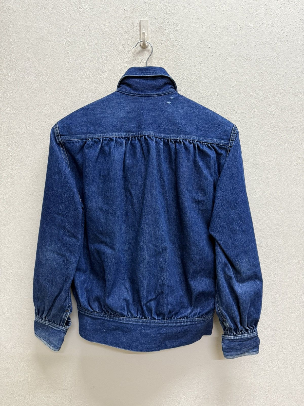 Japanese Brand × Norma Kamali × Vintage Norma Kamali Denim Bomber Jacket Size S / US 4 / IT 40 - 20 Thumbnail