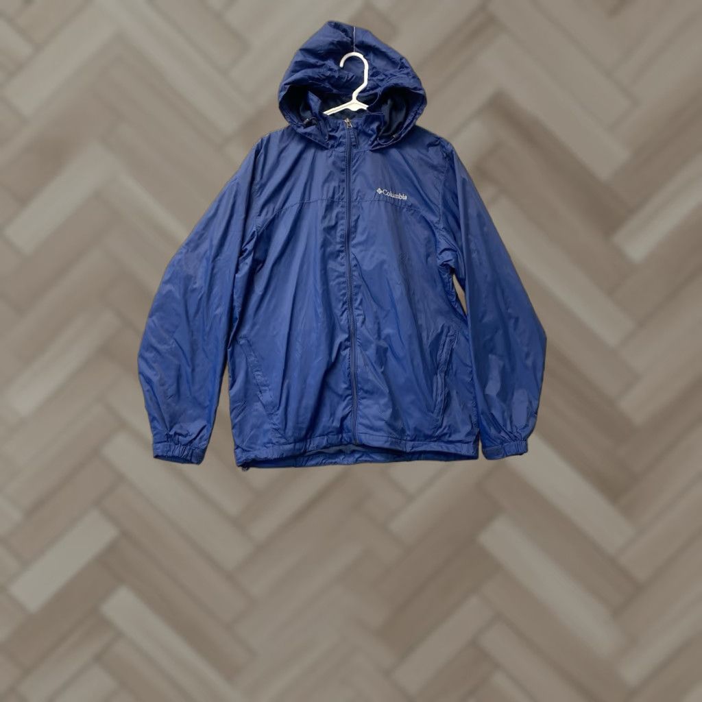 Vintage Columbia Jacket Men Lined Polyester Nylon Hooded Full Zip Blue Regular M / 30-77 Jacket Rain Coat / Njohn? Size US M / EU 48-50 / 2 - 1 Thumbnail