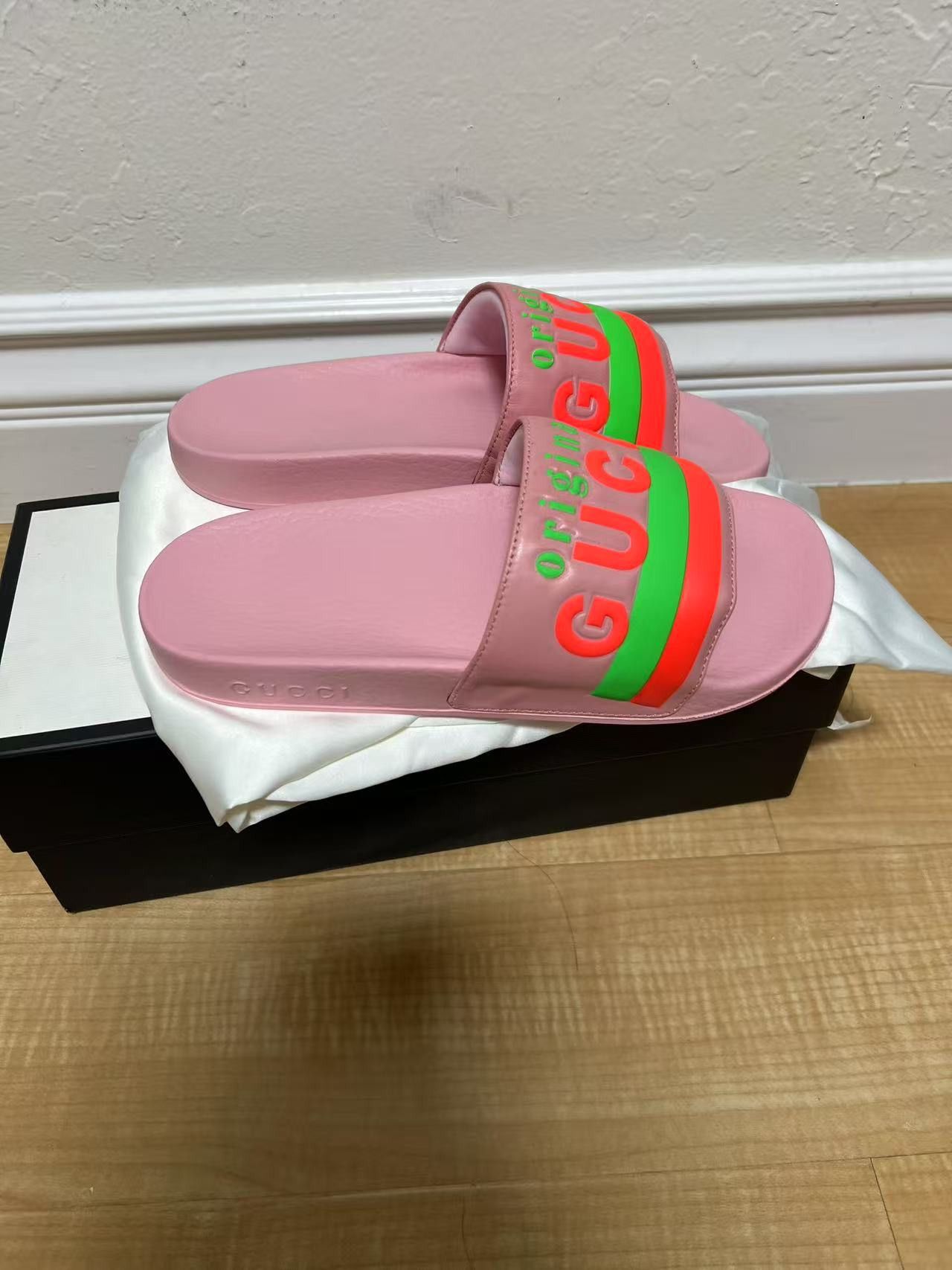Gucci women gucci slide original pink Size US 7 / IT 37 - 5 Thumbnail