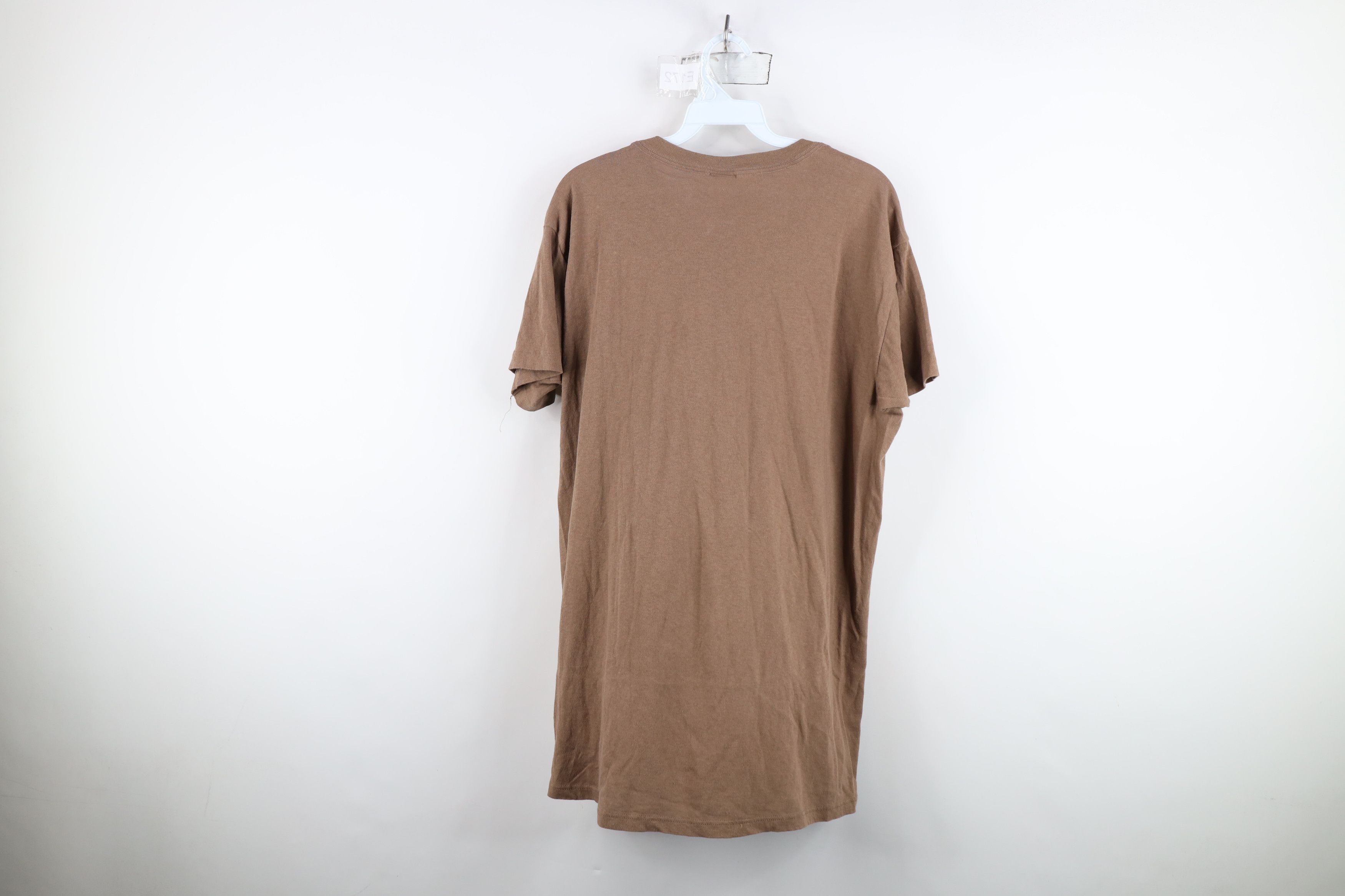 Vintage Vintage 70s Streetwear Cotton Short Sleeve T-Shirt Brown USA Size US L / EU 52-54 / 3 - 10 Thumbnail
