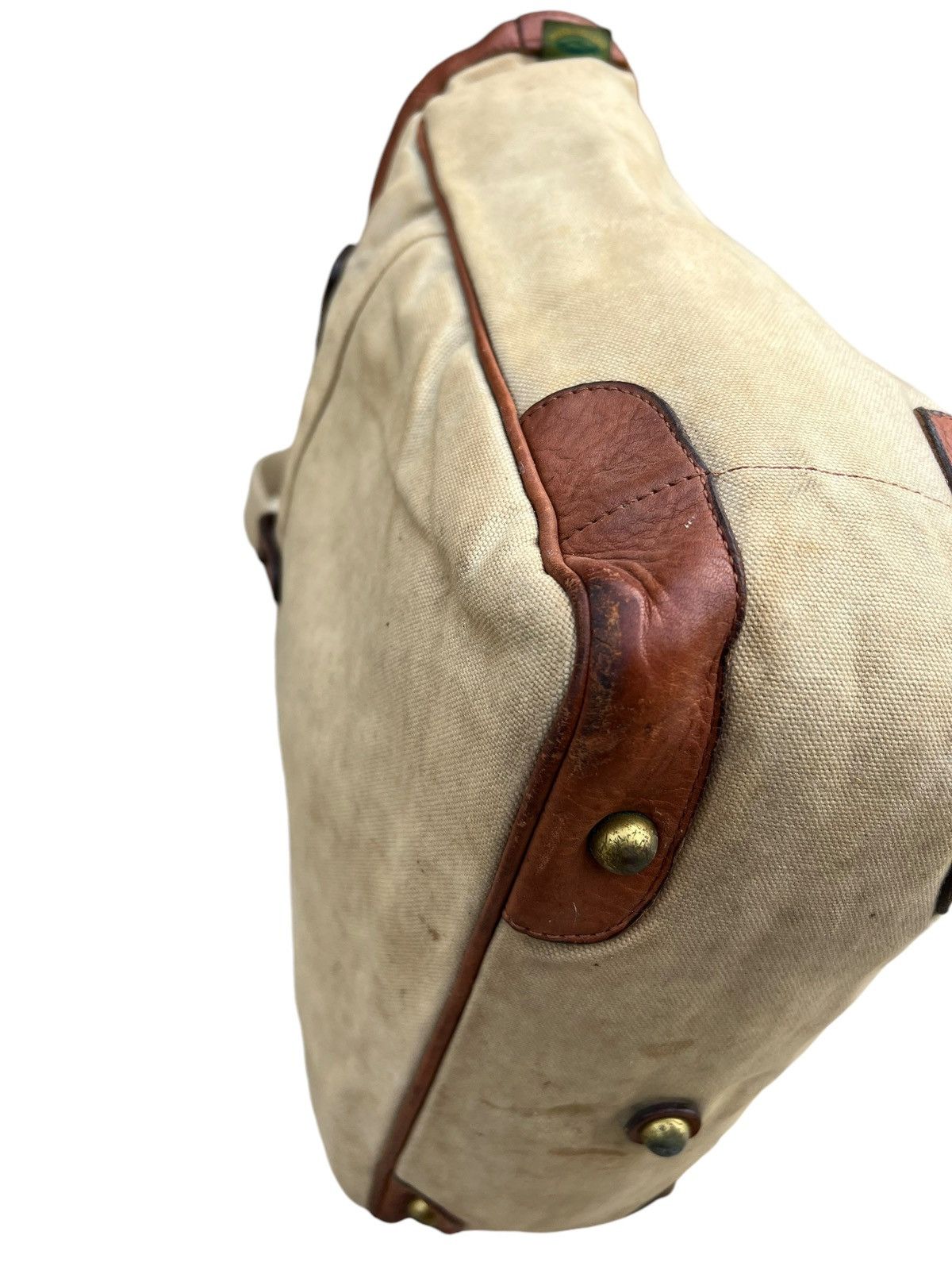 Leather Vintage Silver Lake Club Japan Dirty Muddy Canvas Tote Bag Size ONE SIZE - 11 Thumbnail