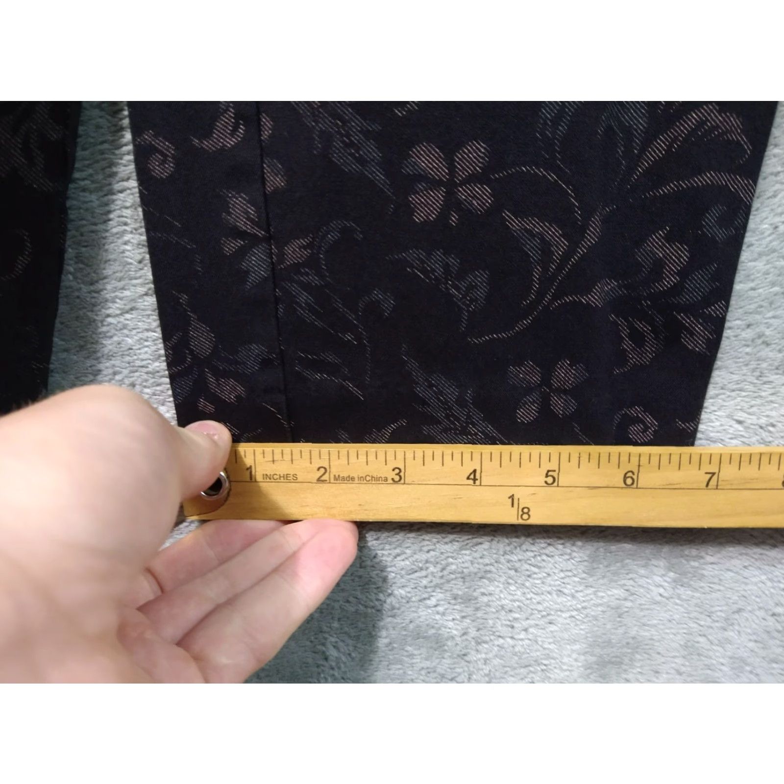 Soft Surroundings Soft Surroundings Pants Womens Large Black Floral Josephina Ankle Pull On Bohemian Slim Tapered Casual Travel Size 36" / US 14 / IT 50 - 6 Thumbnail