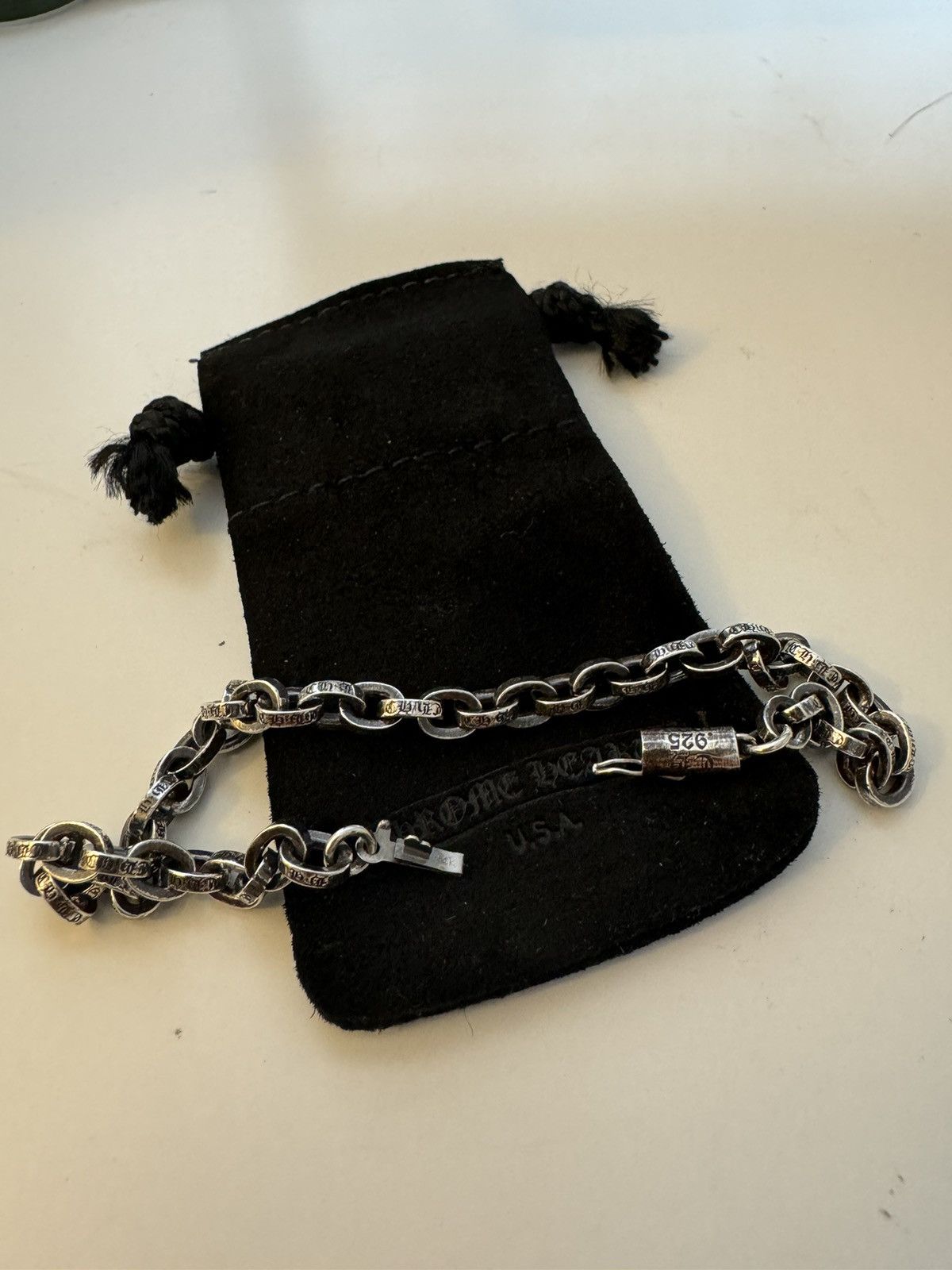 Chrome hearts paper chain bracelet 7” main image 0
