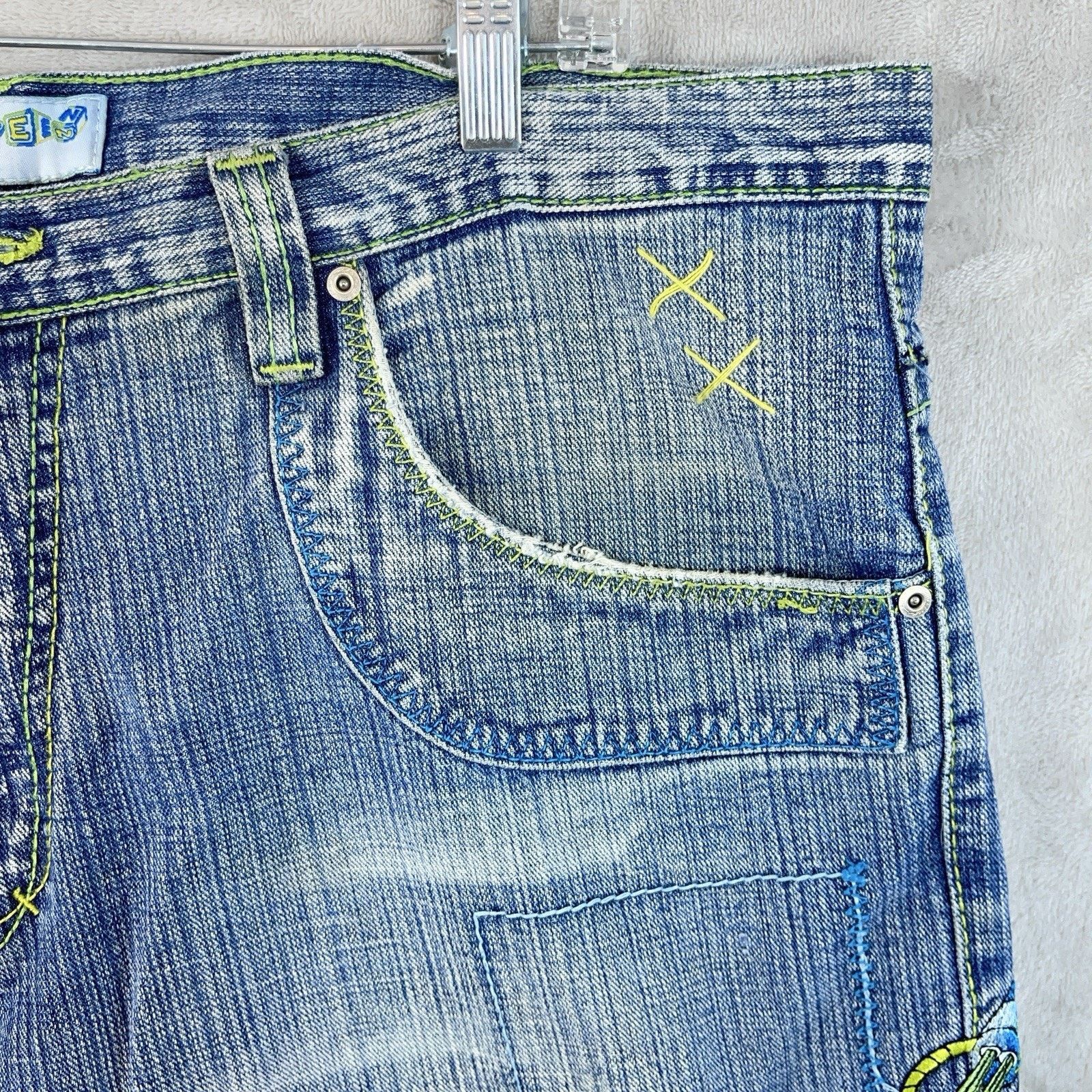 Other Y2K Miskeen Originals Baggy Robot Denim Shorts Mens 40 Size US 40 / EU 56 - 4 Thumbnail
