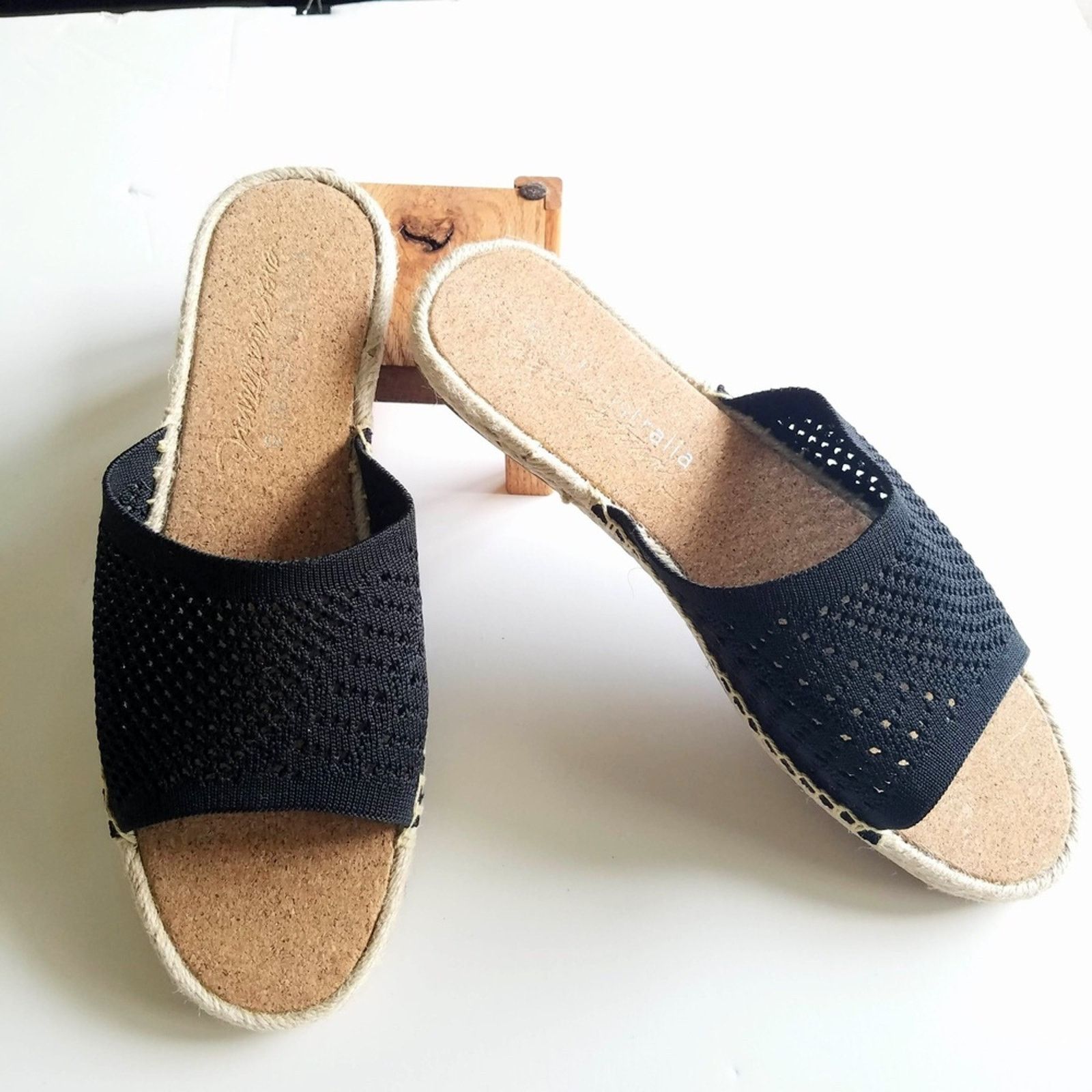 Other EMU Australia EBOR MAC espadrille slides sz 9 cork black Size US 9 / IT 39 - 2 Thumbnail
