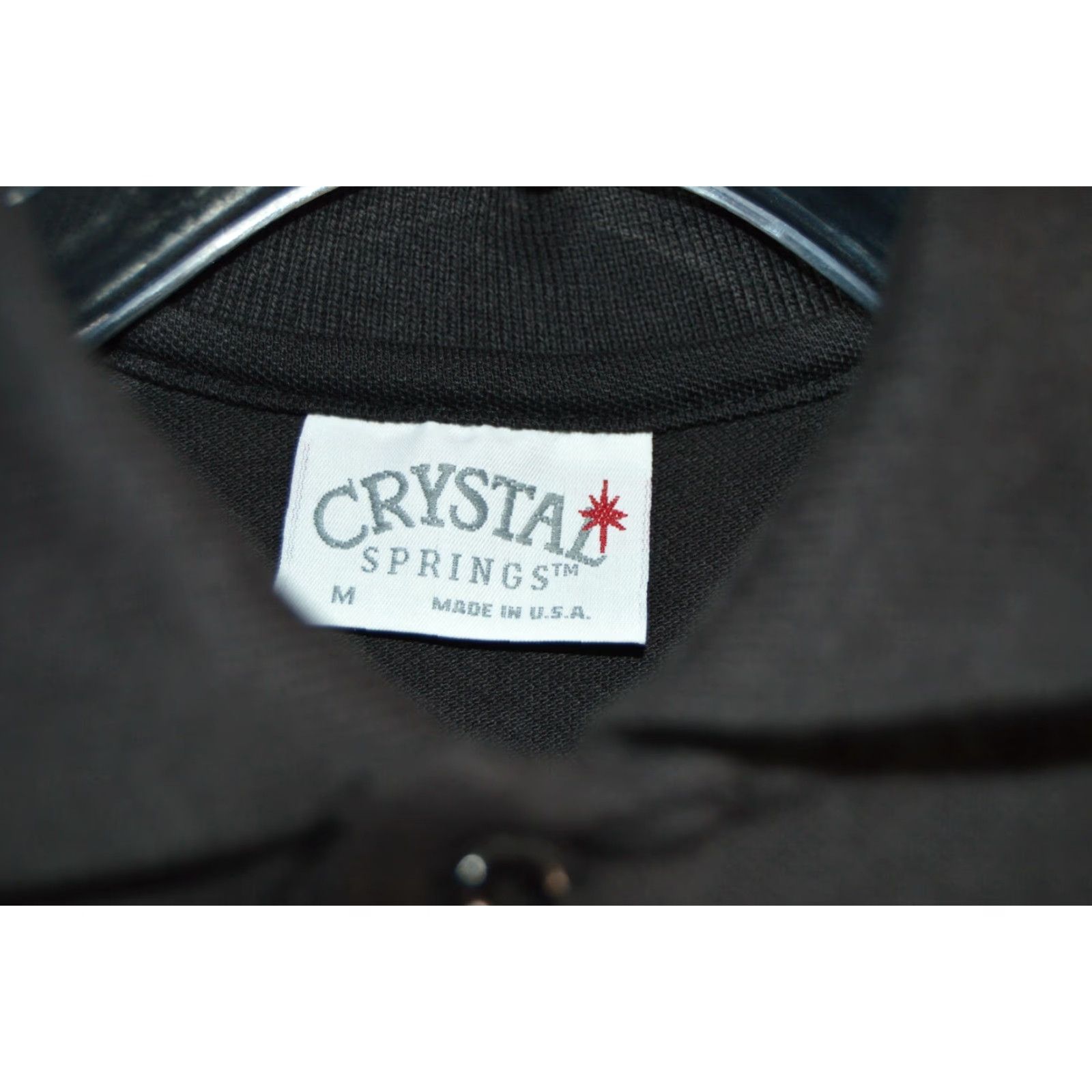 Vintage Crystal Springs Polo Shirt Adult Med Black Cotton USA Short Sleeve Shirt Mens Vintage Size US M / EU 48-50 / 2 - 4 Thumbnail