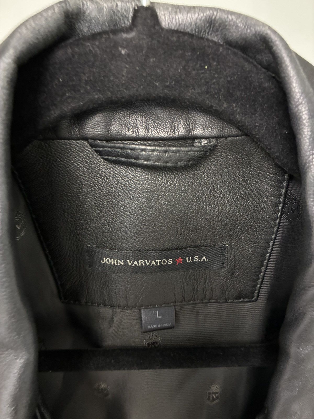 John Varvatos Mixed media leather trucker jacker large Size US L / EU 52-54 / 3 - 7 Thumbnail