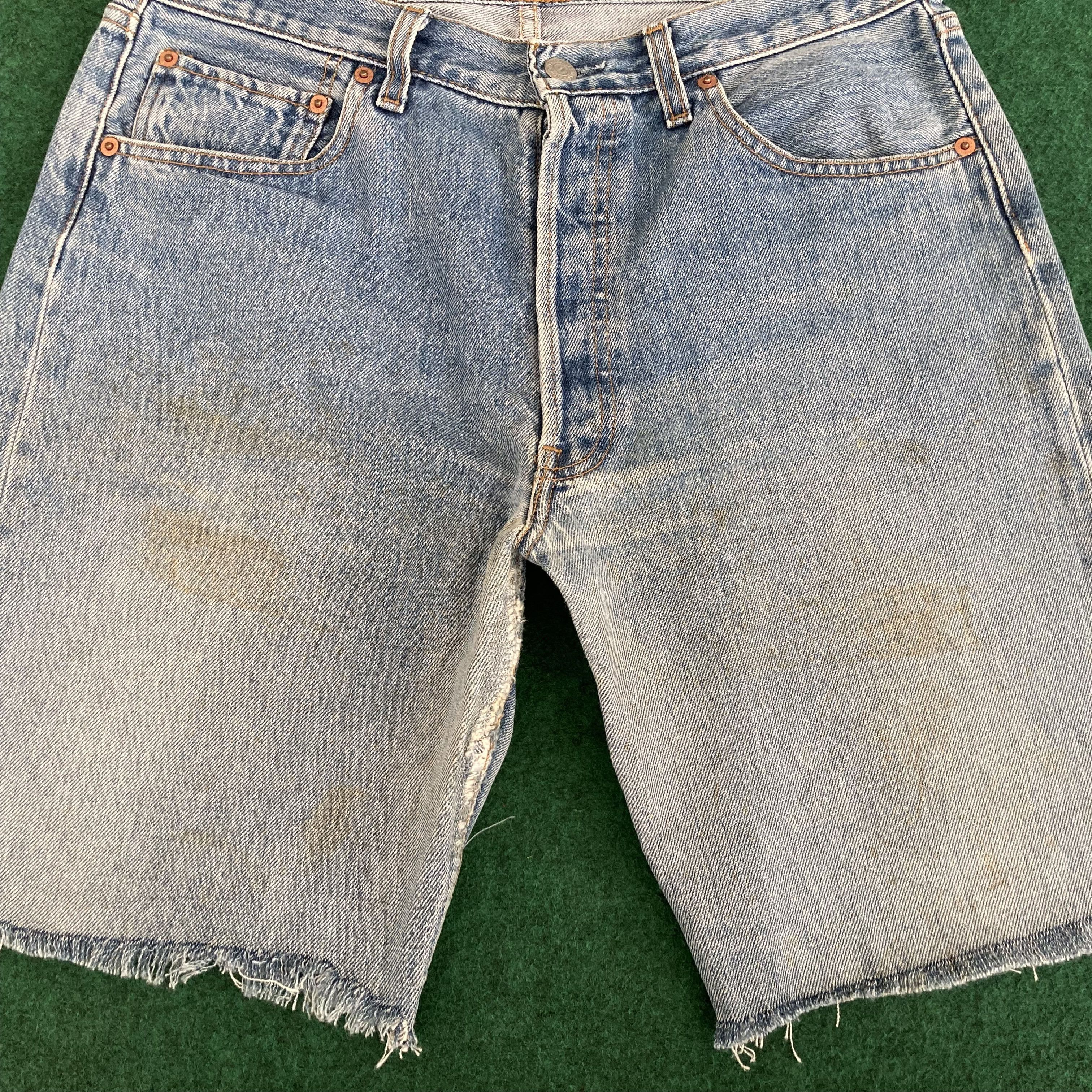Levi's × Vintage Vtg Levis 501 Short Blue Jorts Jeans Size US 32 / EU 48 - 3 Thumbnail