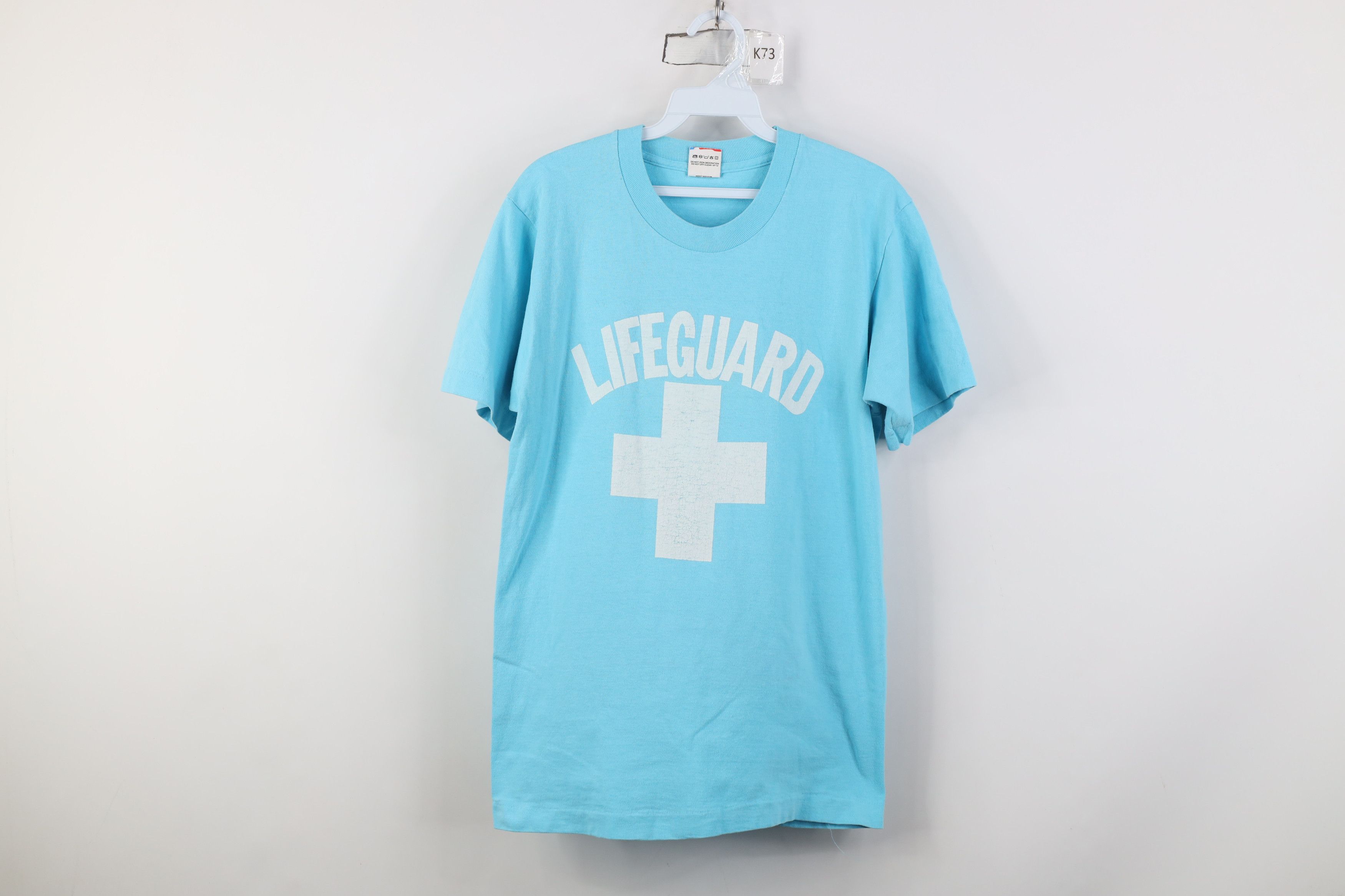 Vintage 80s 90s Streetwear Lifeguard Beach T-Shirt USA