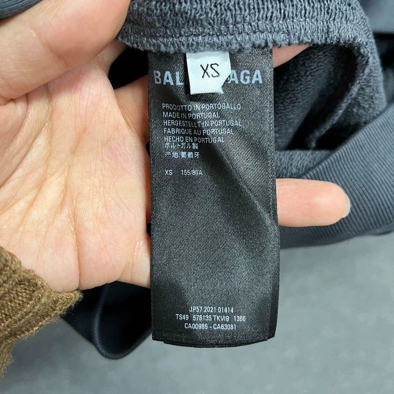 Balenciaga Balenciaga Gray Logo Print Hoodie Sweatshirt-2506 Size US XS / EU 42 / 0 - 3 Thumbnail