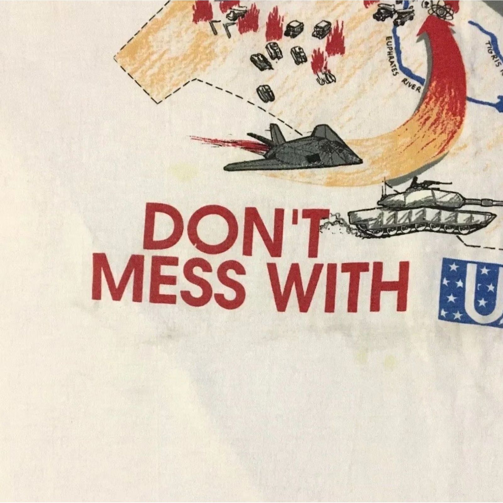 Vintage VINTAGE Desert Storm Dont Mess With USA Shirt M War Military Funny Grunge 90s Mens Size US M / EU 48-50 / 2 - 6 Thumbnail