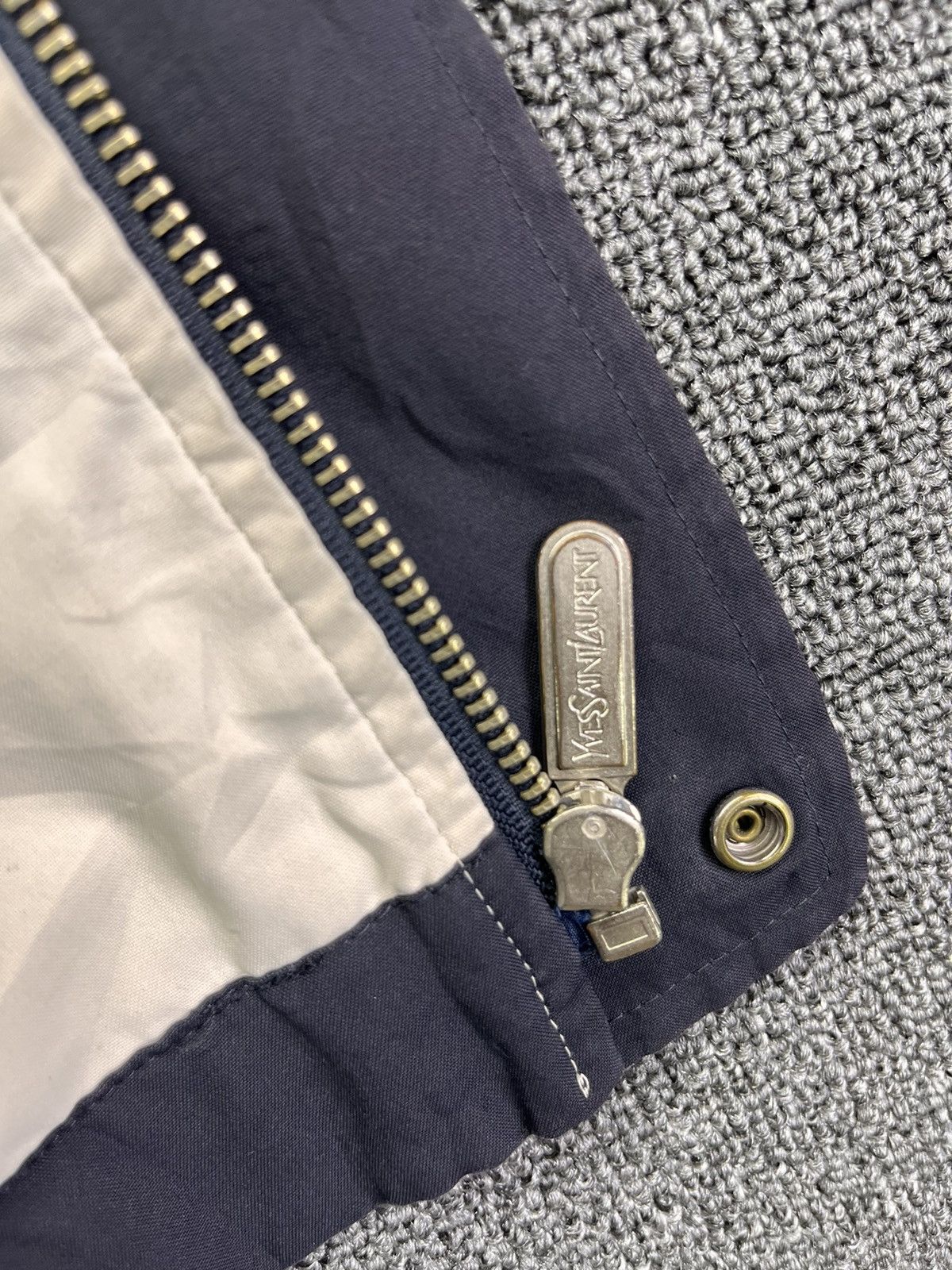 Yves Saint Laurent Vintage Yves Saint Laurent Luxury Zip Up Trashed Jacket Size US M / EU 48-50 / 2 - 13 Thumbnail