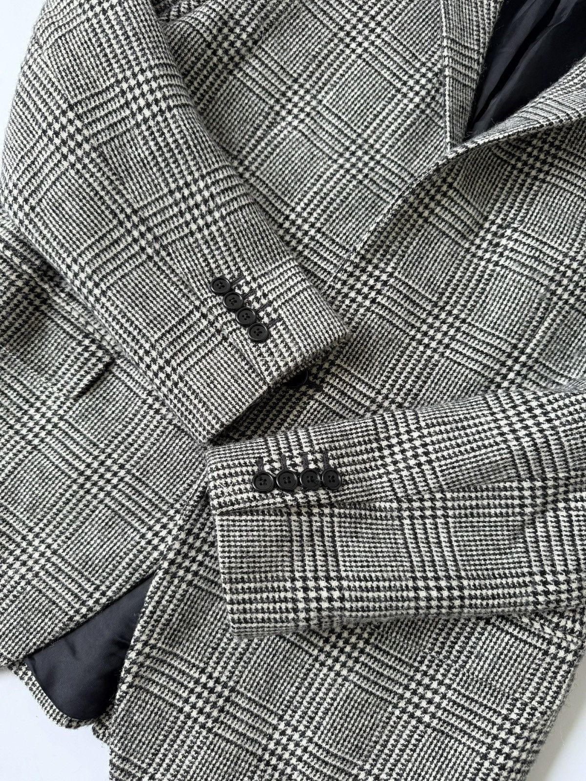 Celine Celine Hedi Slimane F/W20 Checkered Wool Blazer Size XXL / US 16-18 / IT 52-54 - 6 Thumbnail
