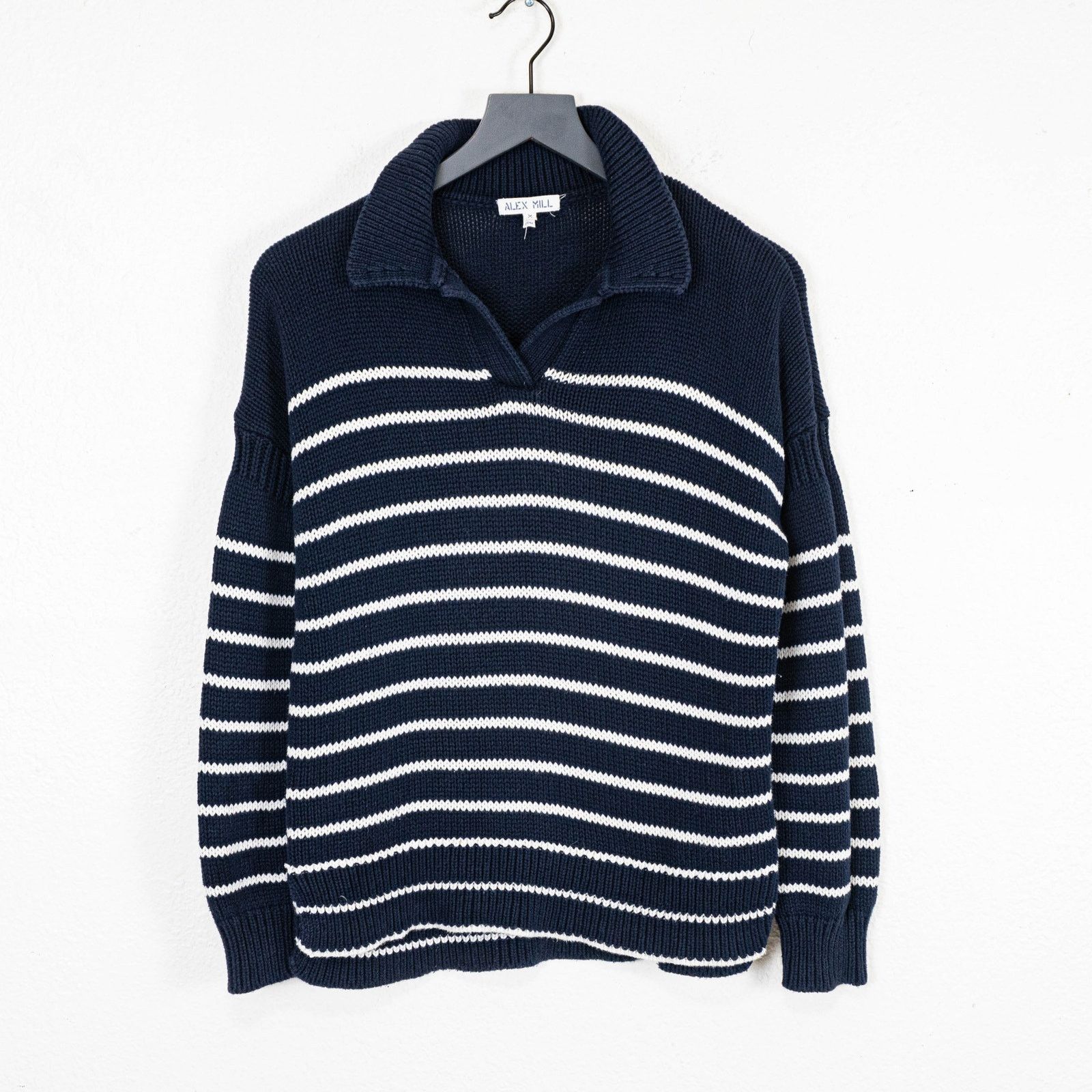 Alex Mill ALEX MILL Jacques Pullover polo sweater cotton knit sz M Size M / US 6-8 / IT 42-44 - 6 Thumbnail
