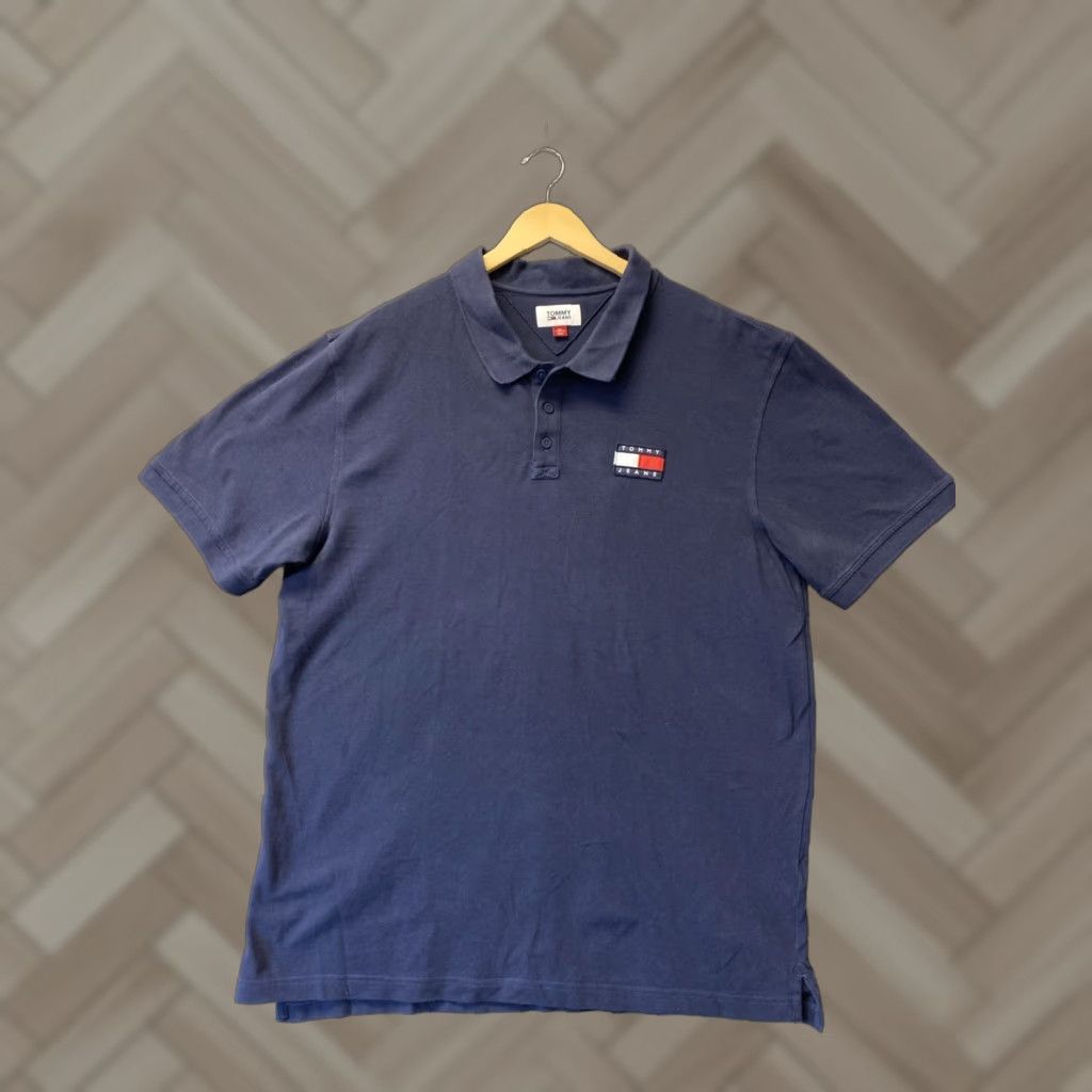 Tommy Hilfiger VINTAGE Tommy Hilfiger Polo Shirt Men XXL Solid Blue Golf Walking Classic Fit Size US XXL / EU 58 / 5 - 1 Thumbnail