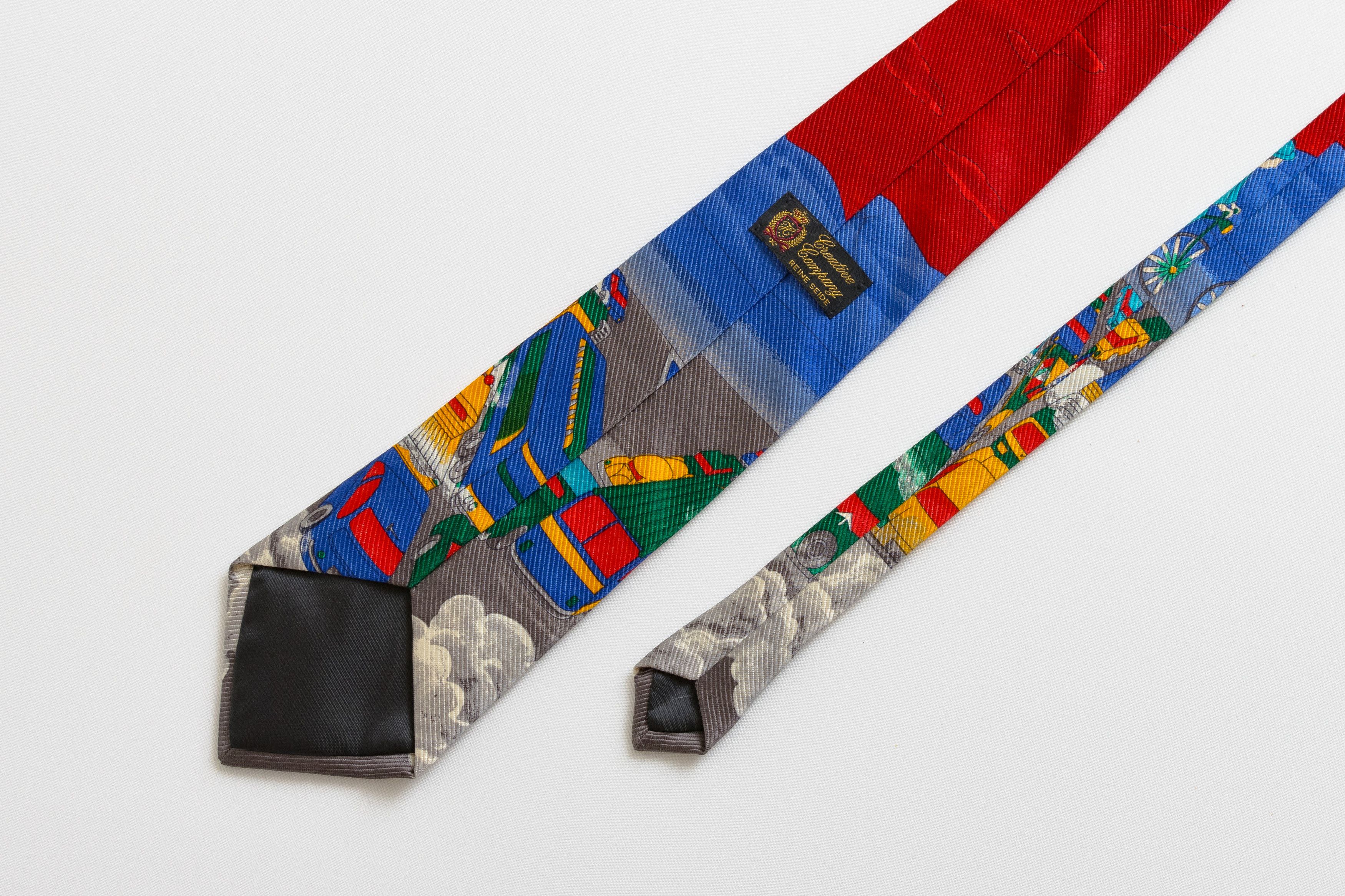 Vintage cars print Tie abstract pattern print necktie 035 Size ONE SIZE - 5 Thumbnail