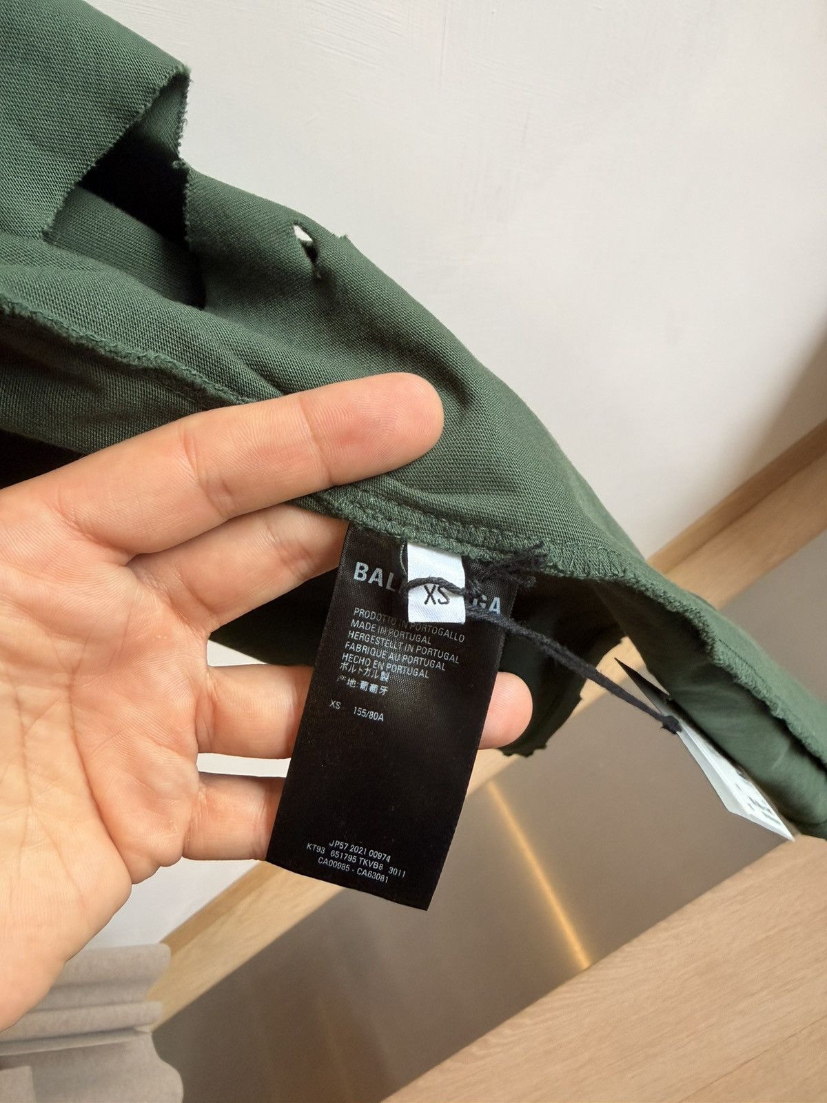 Balenciaga NWT Balenciaga Dark Green Caps Destroyed Large Fit Size XS Size US XS / EU 42 / 0 - 13 Thumbnail