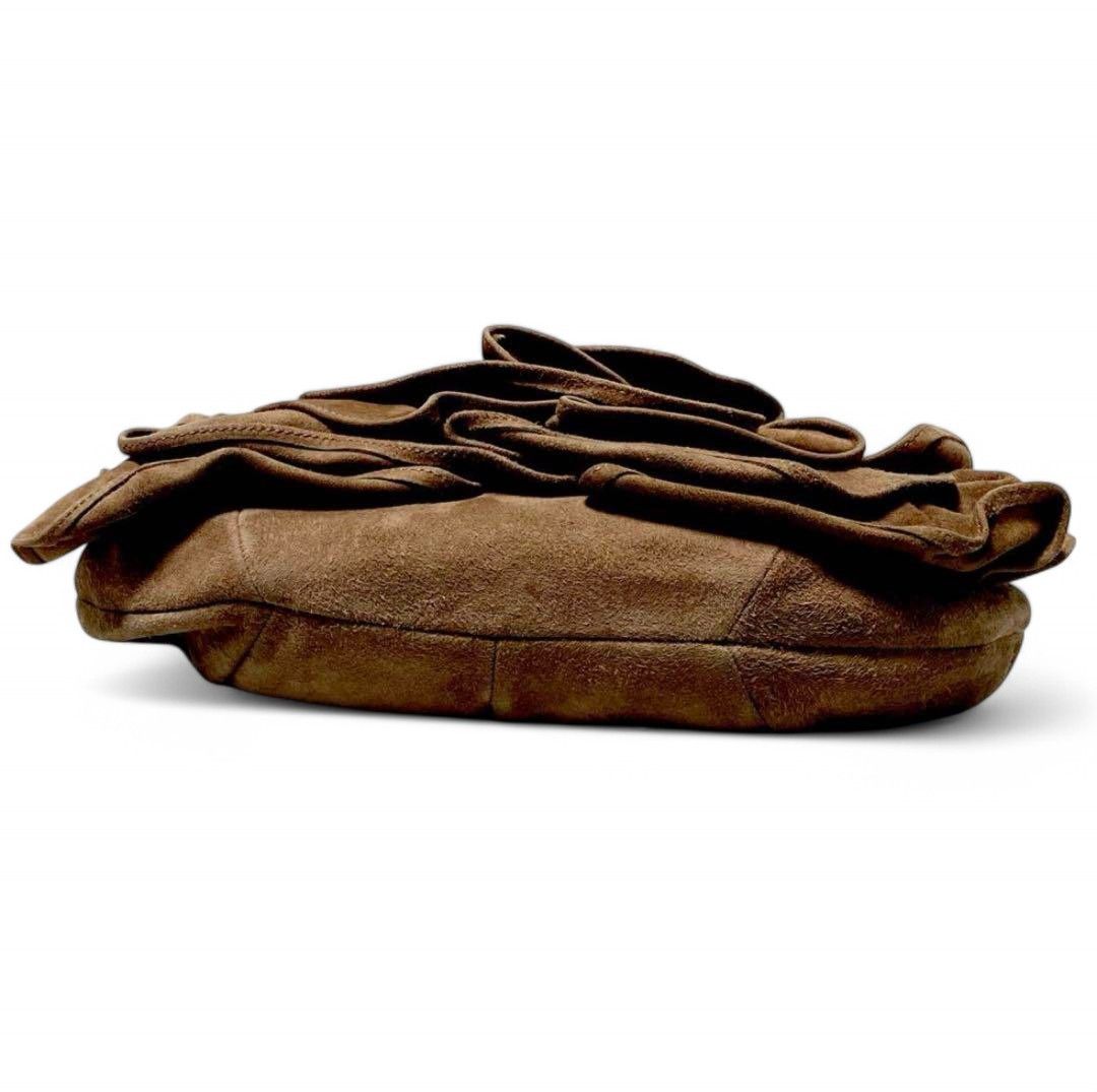 Yves Saint Laurent Yves Saint Laurent - Rive Gauche Suede Quilted Handbag Mocha Size ONE SIZE - 5 Thumbnail