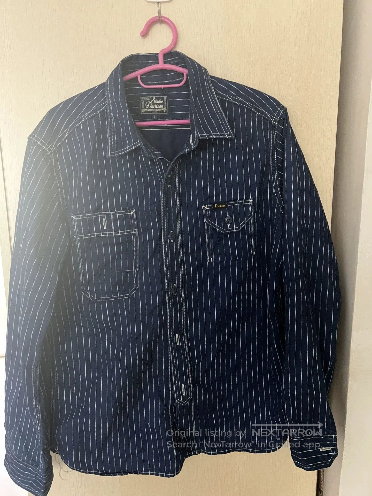 Studio D'Artisan StudioD'artisan Wabash Stripe Work Shirt. Size US L / EU 52-54 / 3 - 1 Thumbnail
