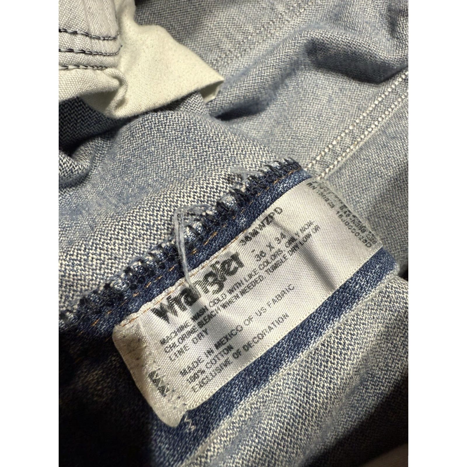 Wrangler Wrangler Jeans 36MWZ Men Jeans 36 Blue Denim Distress Bootcut 32 Inseam 36 Waist Regular 5-Pocket Cowboy Vintage No Size US 36 / EU 52 - 6 Thumbnail