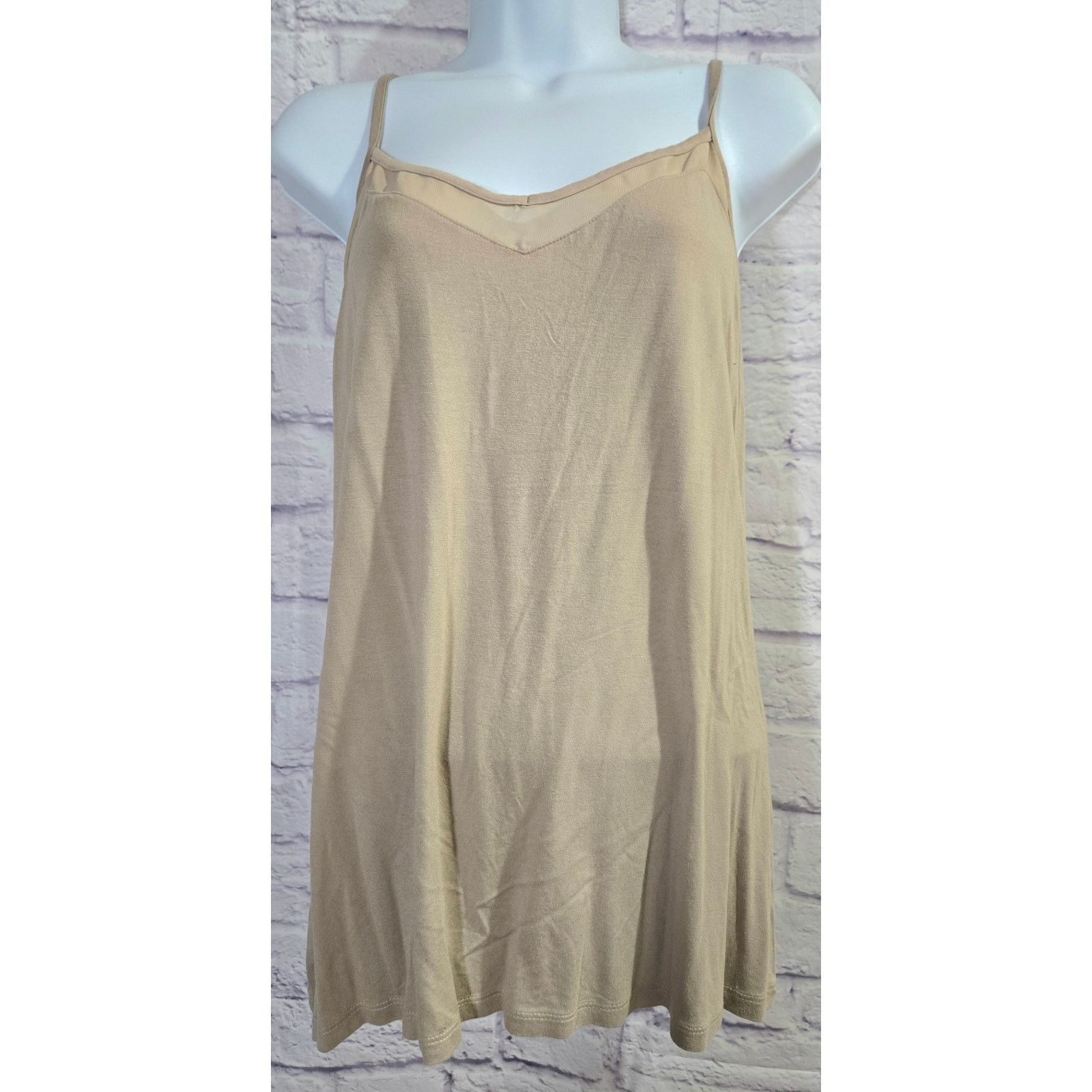 Other Lane Bryant Tan Brown Adjustable Spaghetti Straps Tank 14/16 Size L / US 10 / IT 46 - 1 Thumbnail