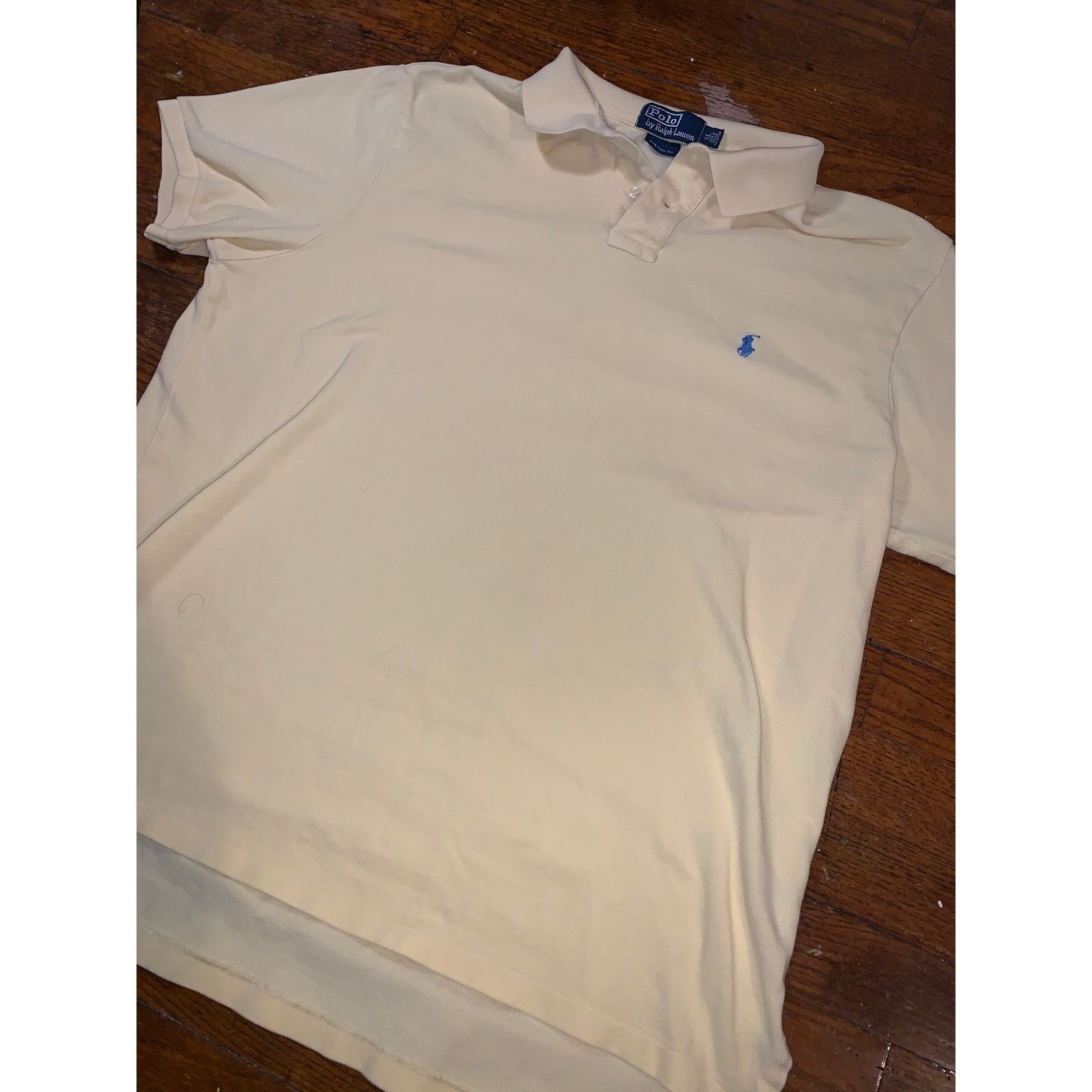 Polo Ralph Lauren Polo Ralph Lauren Polo Shirt XL Yellow Blue Pony Custom Fit Size US XL / EU 56 / 4 - 4 Thumbnail