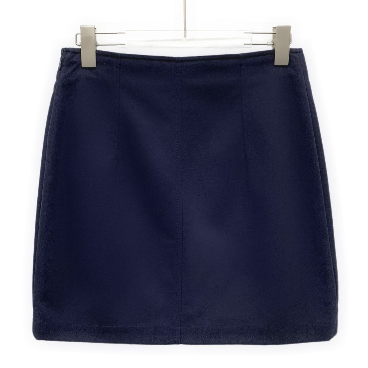 Hermes Hermes, Dark Blue Bell Chain Cotton Casual Mini Skirt K26WX Size 25" / US 0 / IT 36 - 2 Thumbnail