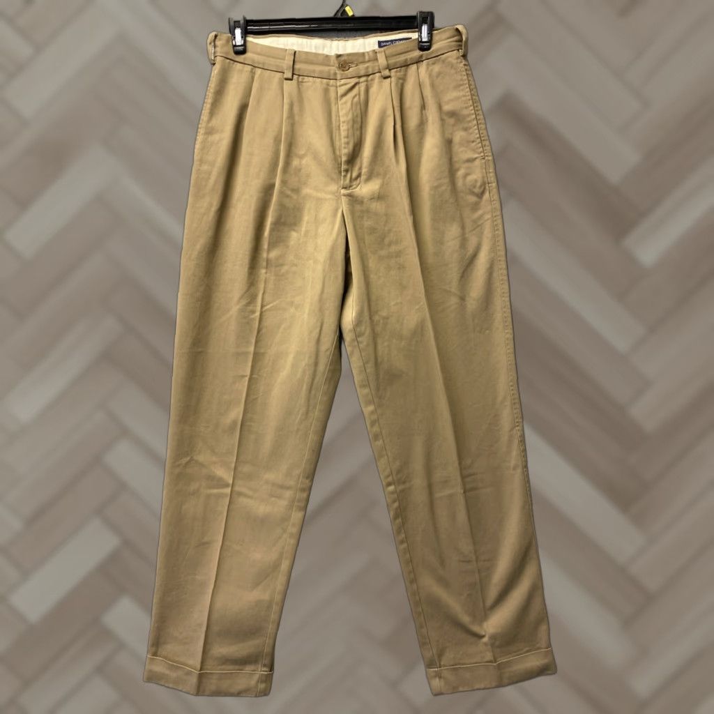 Cremieux Daniel Cremieux Chino Pants Mens 34x33 Light Blue 0104 Flat Front Stretch Cotton Canvas Regular Straight Retro? Size US 34 / EU 50 - 1 Thumbnail
