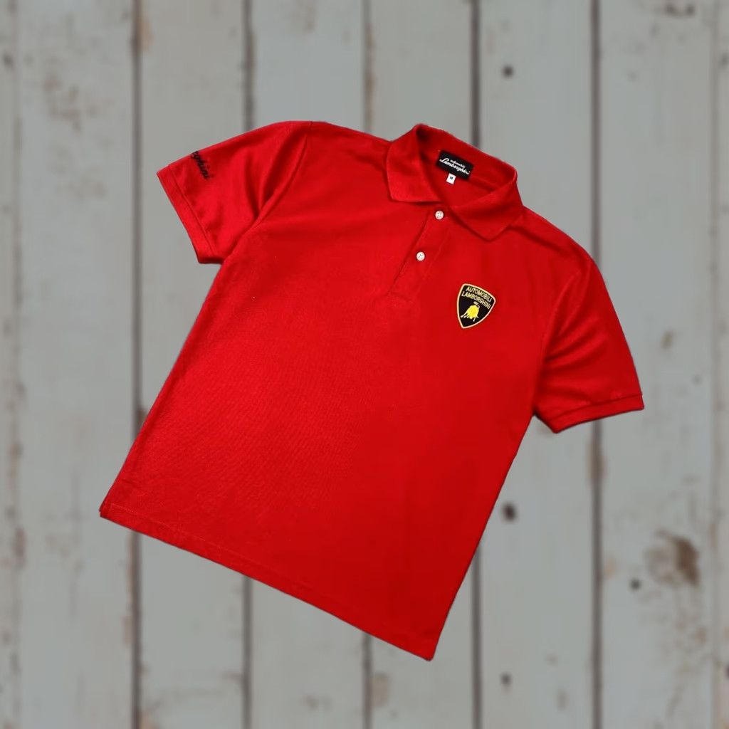 Lamborghini Lamborghini Polo Shirt Men M Red Logo Short Sleeve Shirt Size US M / EU 48-50 / 2 - 1 Thumbnail