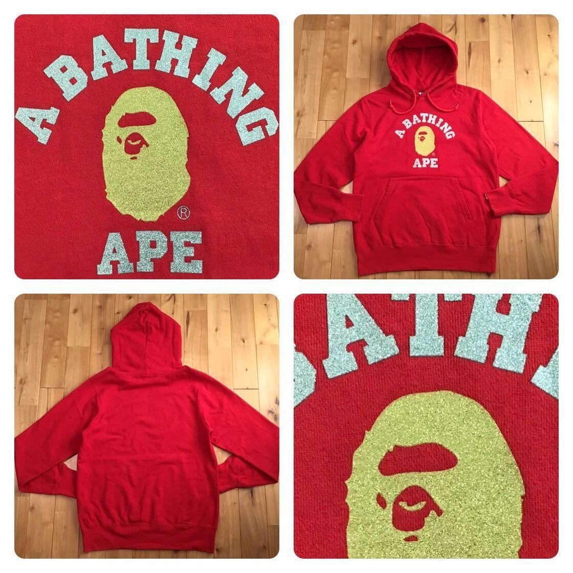 Bape BAPE Glitter print college logo pullover hoodie APE Size US M / EU 48-50 / 2 - 1 Thumbnail