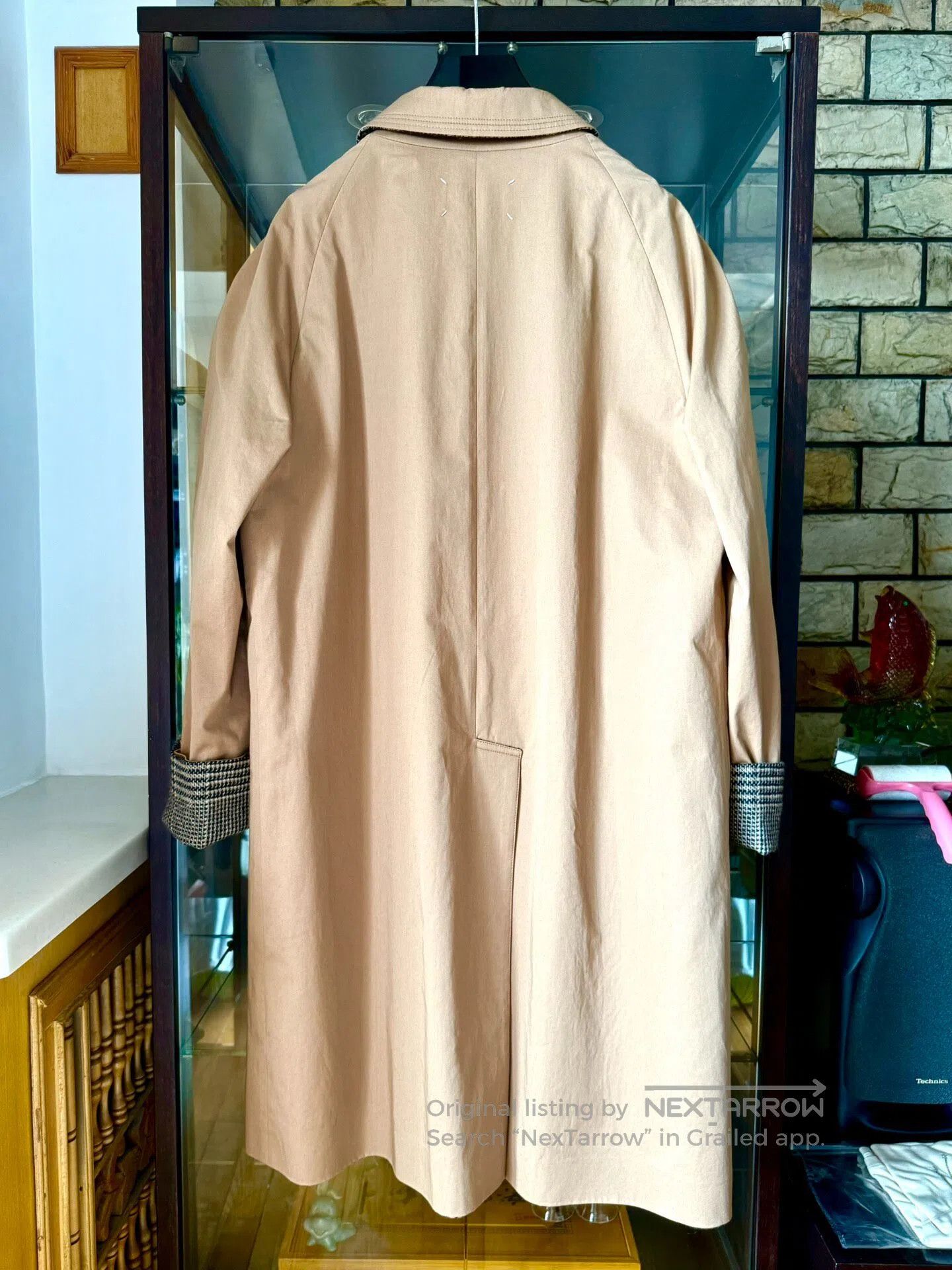 Maison Margiela Maison Margiela Khaki Houndstooth Reversible Overcoat Jack Size S / US 4 / IT 40 - 5 Thumbnail