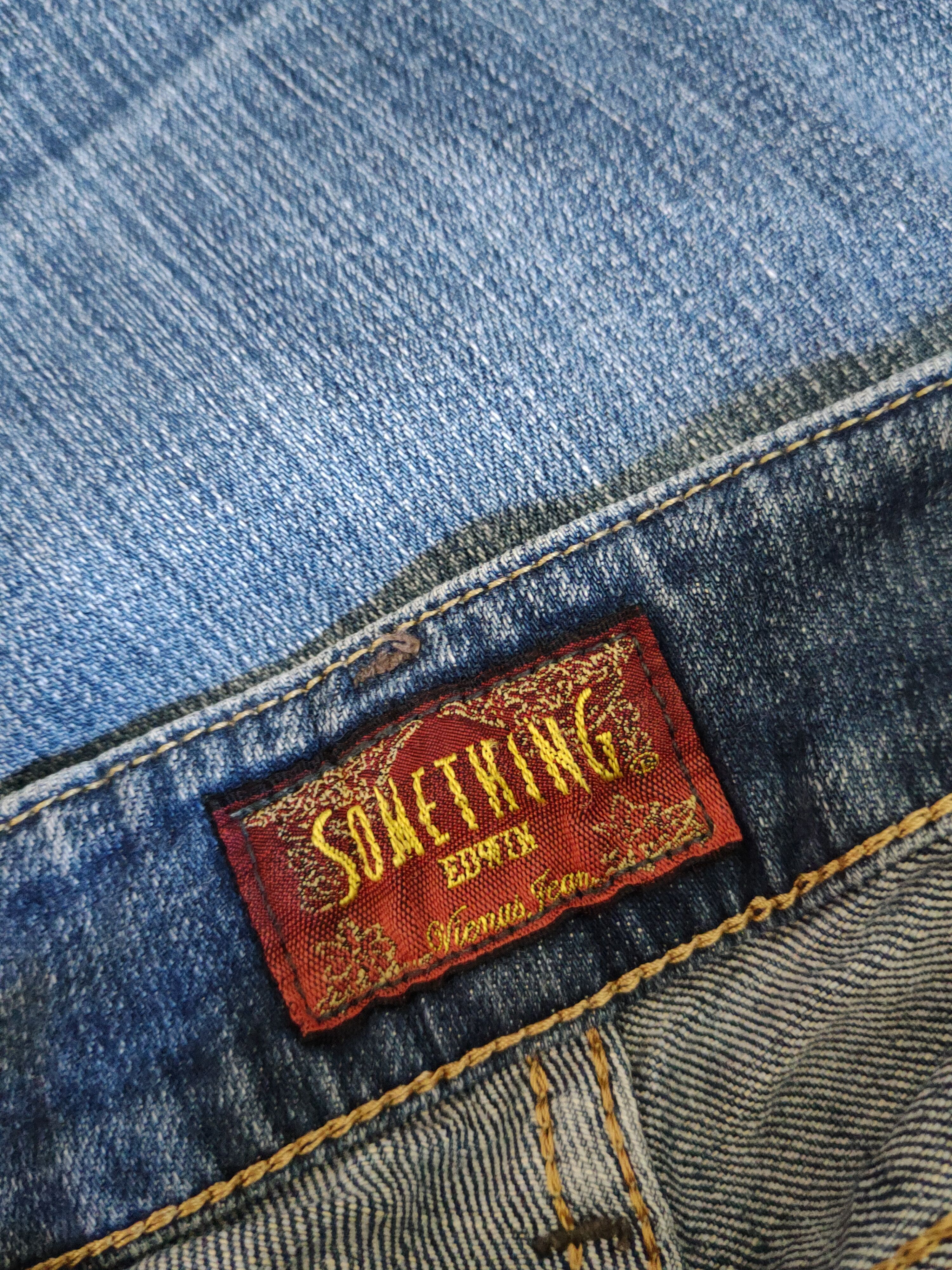 Edwin Something - Edwin Blue Faded Distressed Ripped Jeans #S1808 Size 29" - 16 Thumbnail