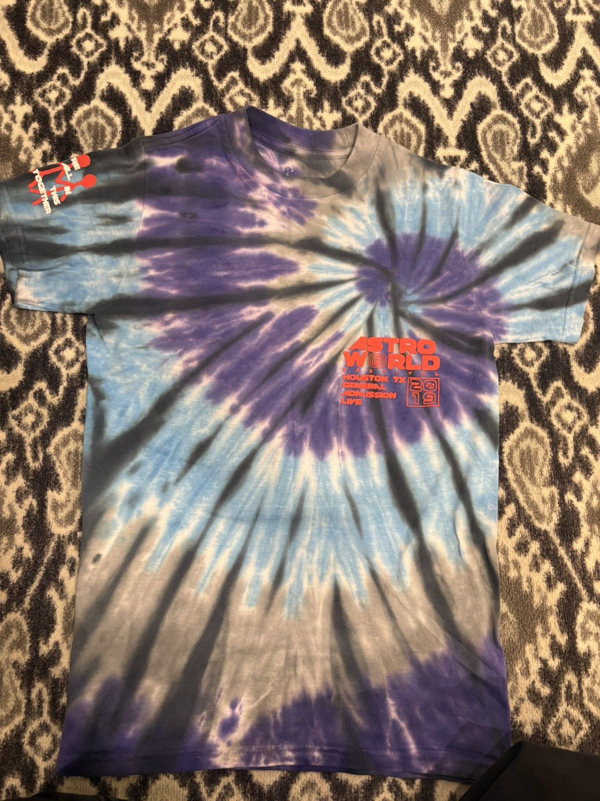 Travis Scott 2019 Astroworld Festival Tie Dye T-shirt Size US S / EU 44-46 / 1 - 1 Thumbnail