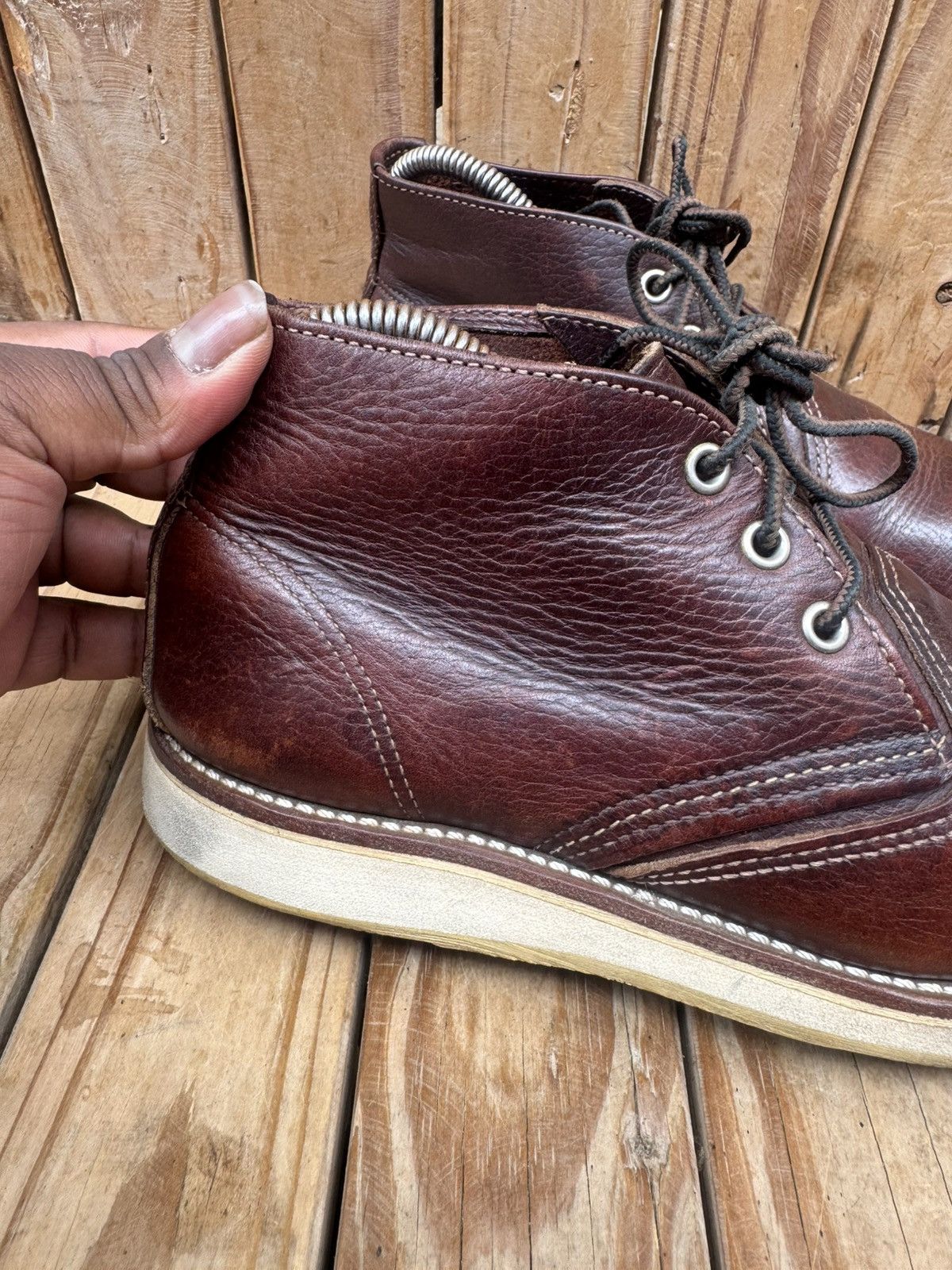 Red Wing Red Wing 3141 Chukka Brown leather boots EUR 40 UK 6.5 D Size US 7.5 / EU 40-41 - 8 Thumbnail